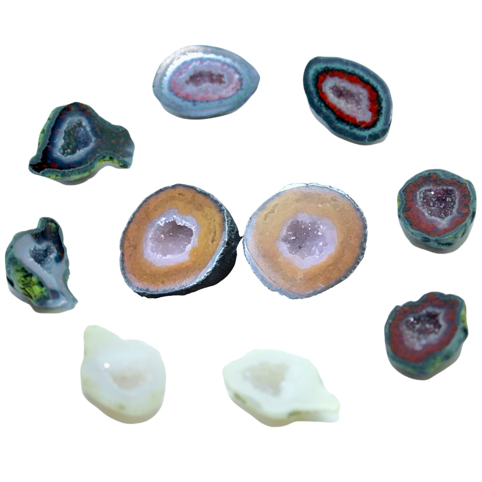 Steinfixx® Mineralstein Minigeoden I Paargeoden I Glücksgeoden I 2-5 gr. I 3 versch. Вариантыn, (aus Mexiko, 1-St., Handarbeit), Geodenpaare