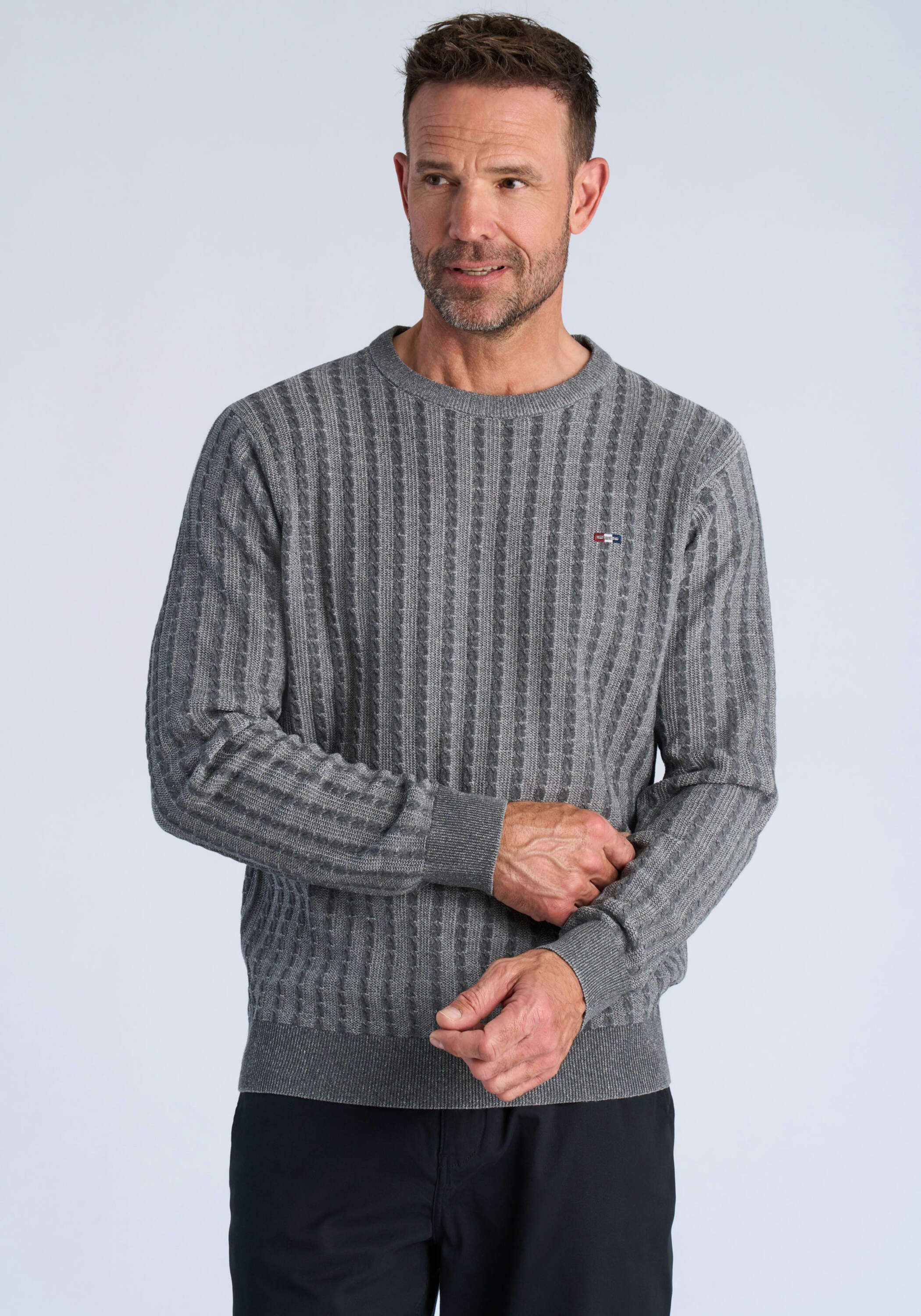 BISON Strickpullover Strickpullover Comfort Fit