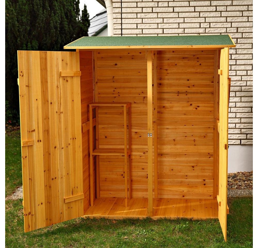 Thumbnail - Mucola Gerätehaus Gerätehaus Geräteschuppen Gartenschrank Geräteschrank Holz Gartenhaus, BxT: 140x75 cm, (Stück, Premium...
