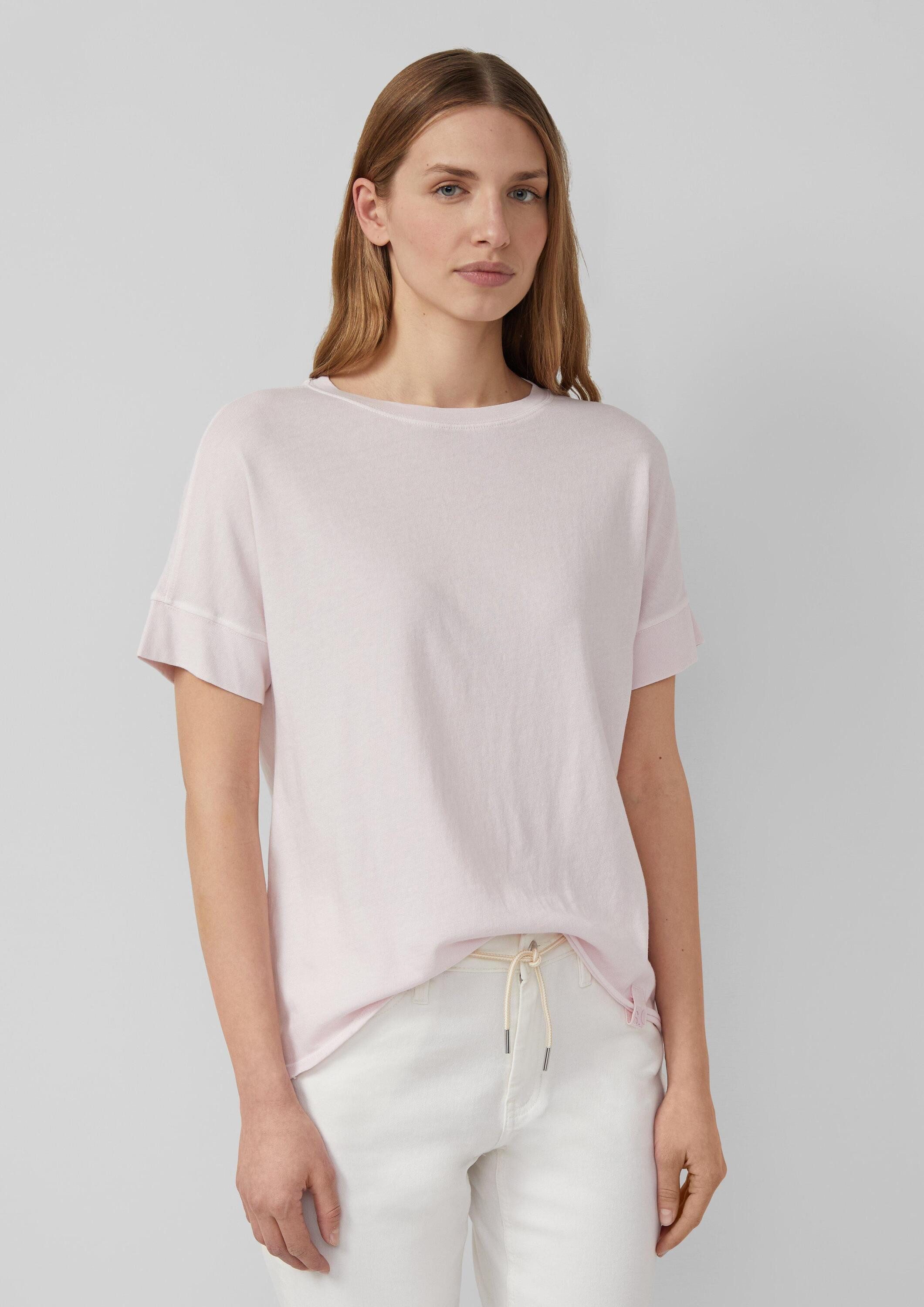 s.Oliver Kurzarmshirt T-Shirt T-Shirt im Relaxed Fit mit Garment Dye und offenem Saum