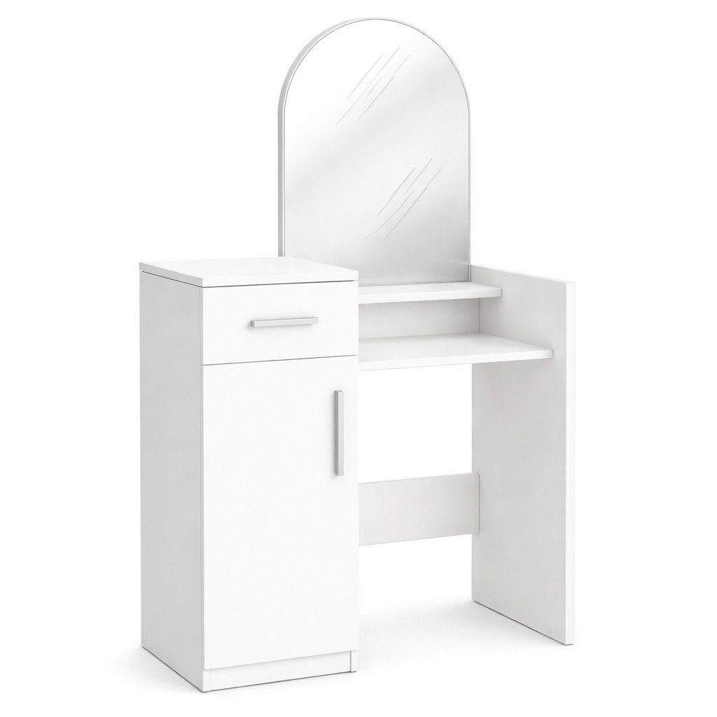 OTTO home Schminktisch Trympo 1, Kosmetiktisch, Frisiertisch, Schminkkommode, Toilettentisch, Schminktisch mit Spiegel und Stauraum (1 Schublade, 1 Tür)