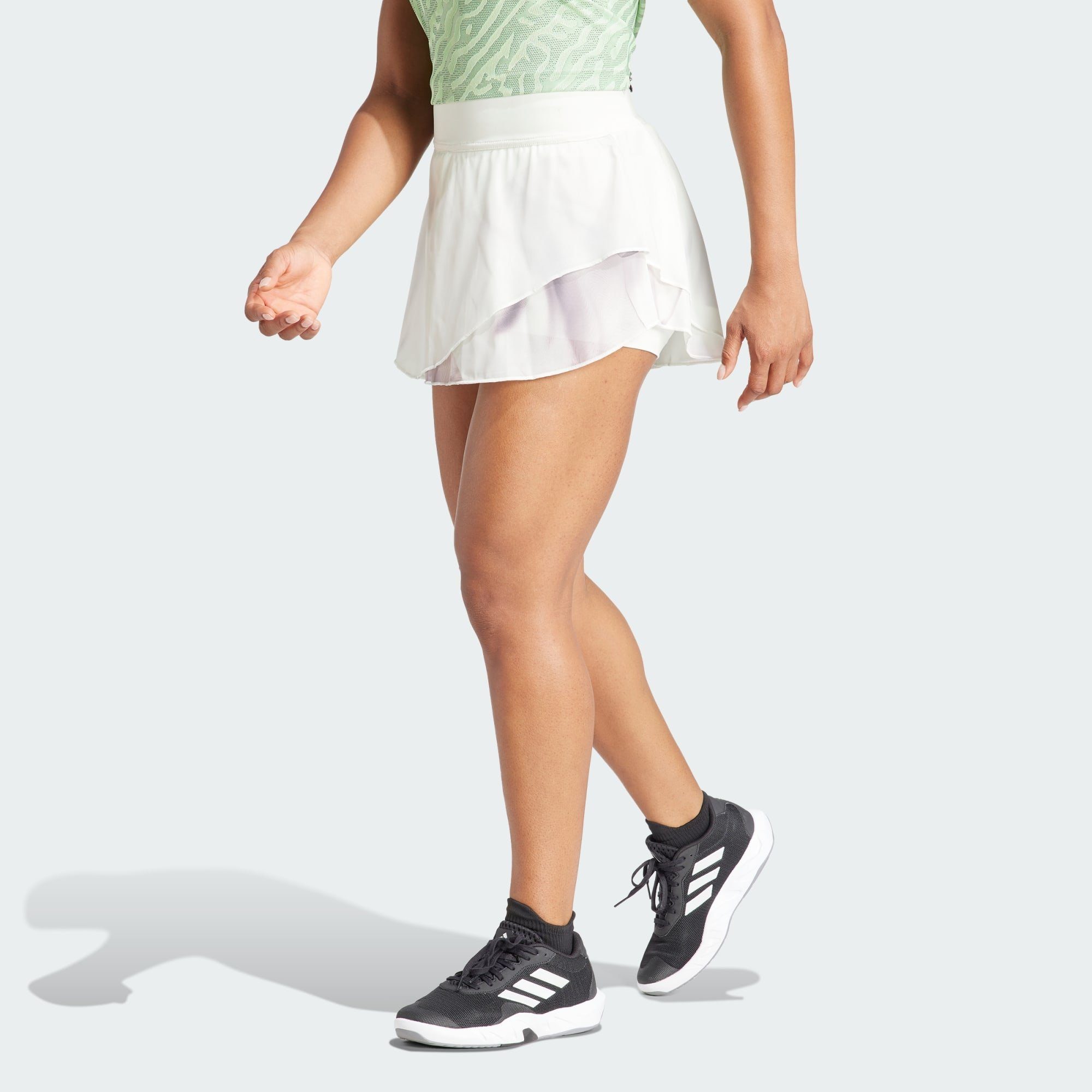 Plooirok van mesh met print voor dames in Blauw