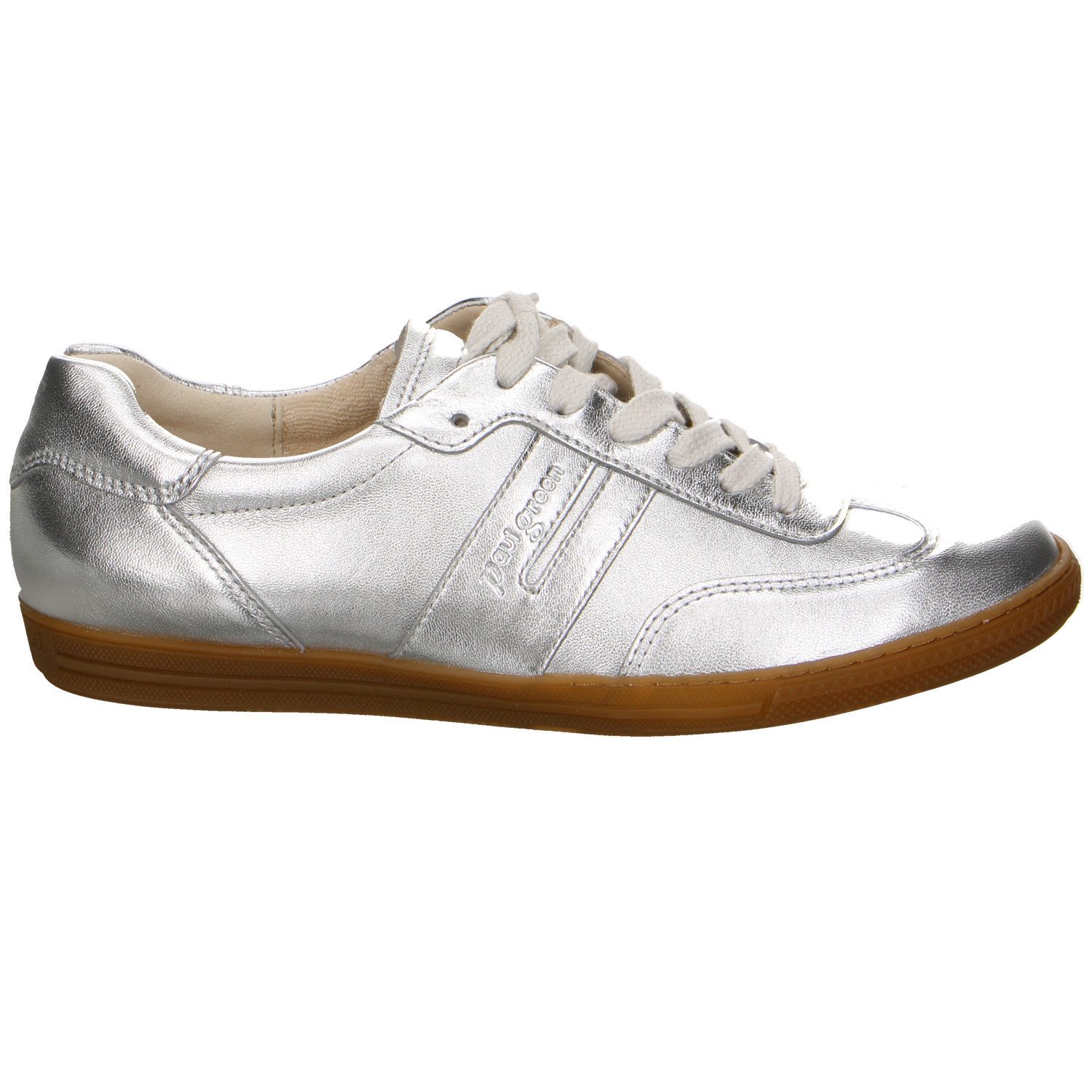 Paul Green 5350 Metallic, Glanzleder Schnürschuhe grau Schnürschuh