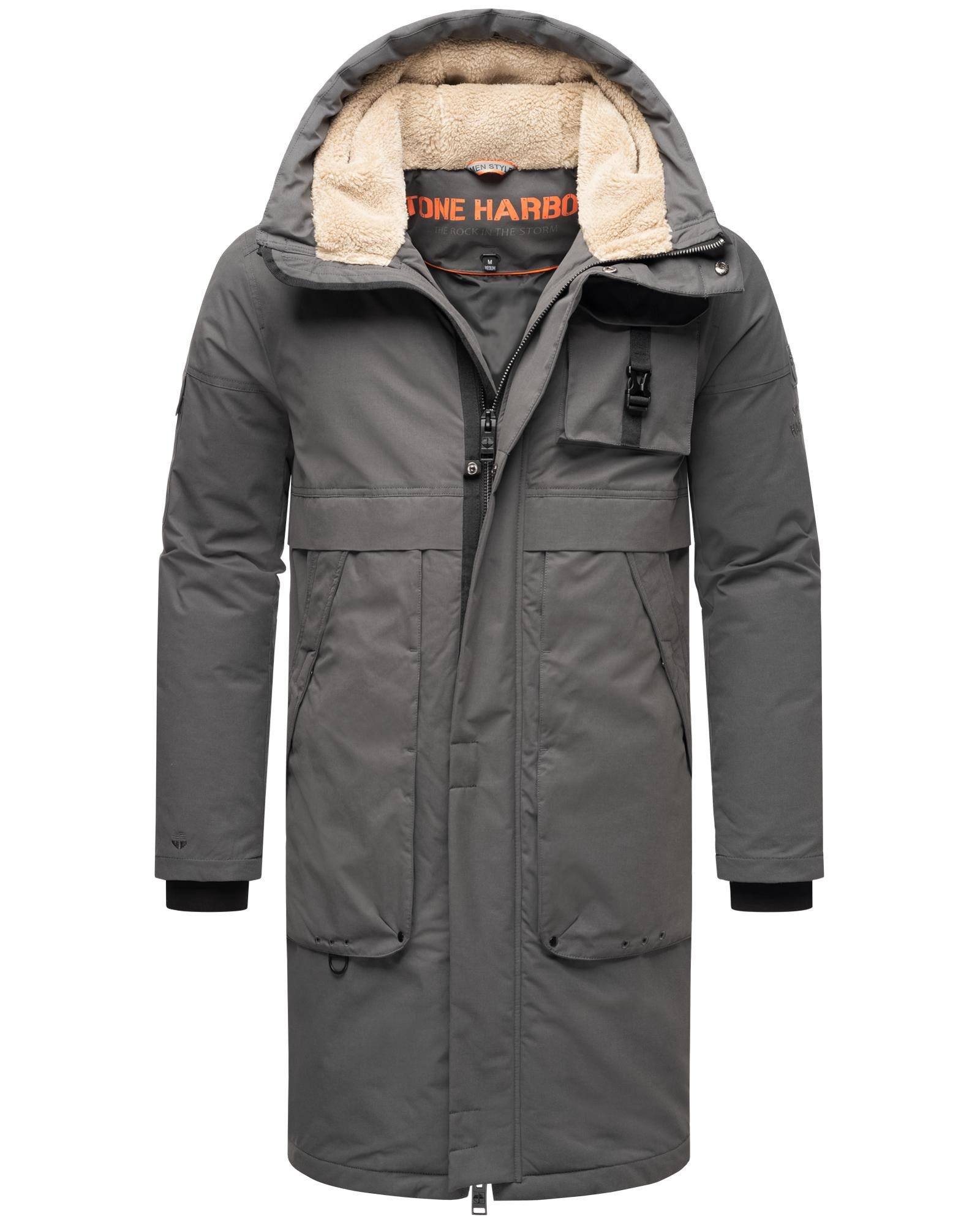 Stone Harbour Wintermantel Cyriaan XX Langer Herren Winterparka mit großen Eingrifftaschen