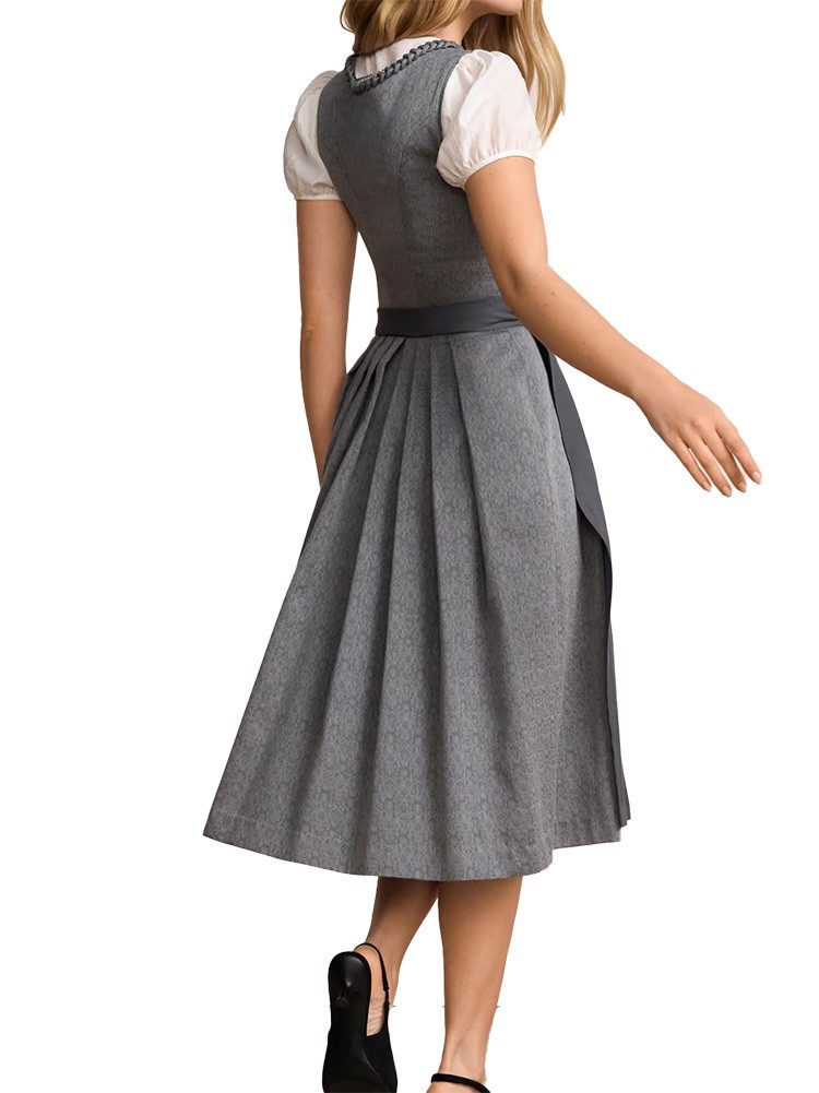 Krüger Madl Dirndl Dirndl Cyndra 70cm Länge grau
