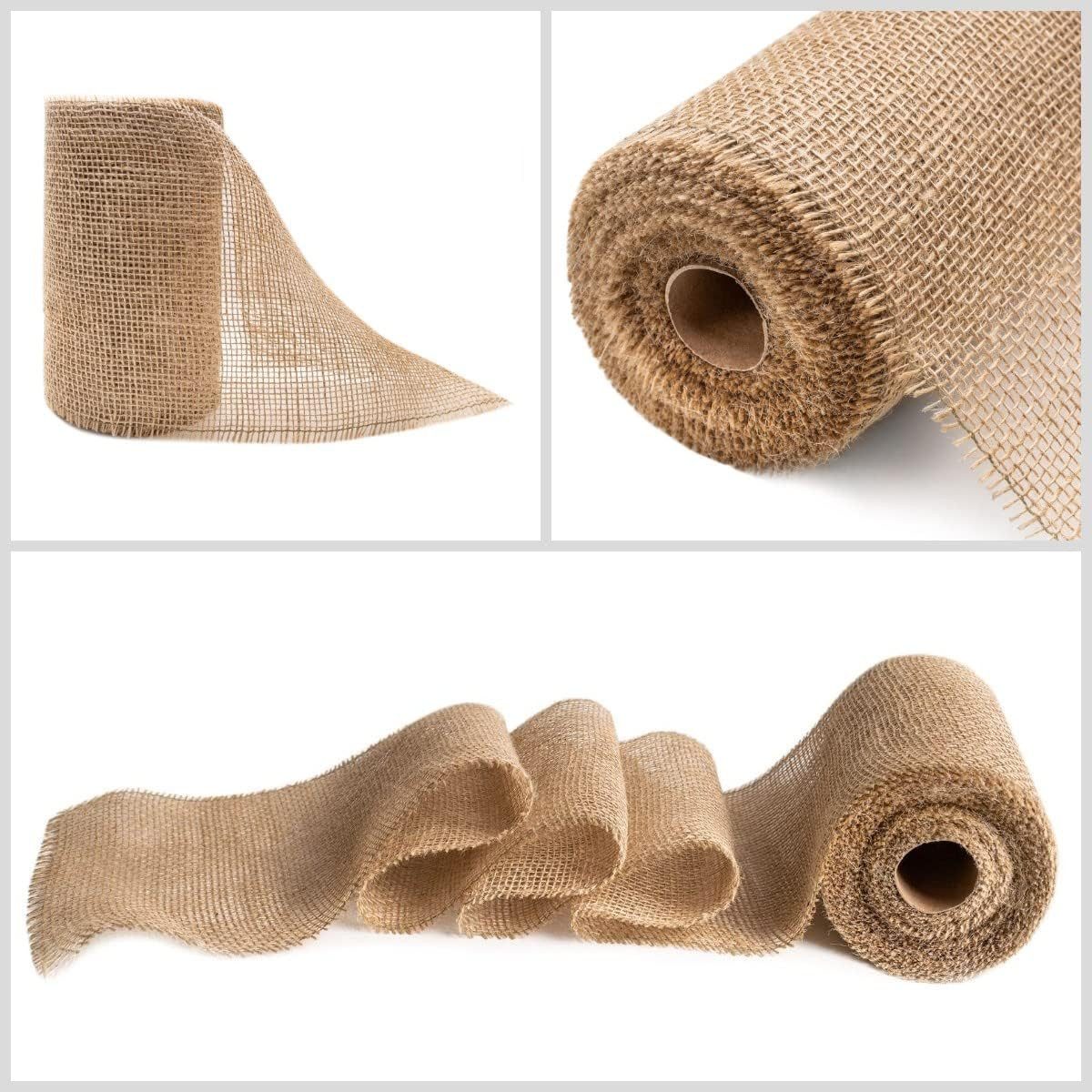 Creative Deco Bastelnaturmaterial Juteband Jute Tischläufer günstig online kaufen