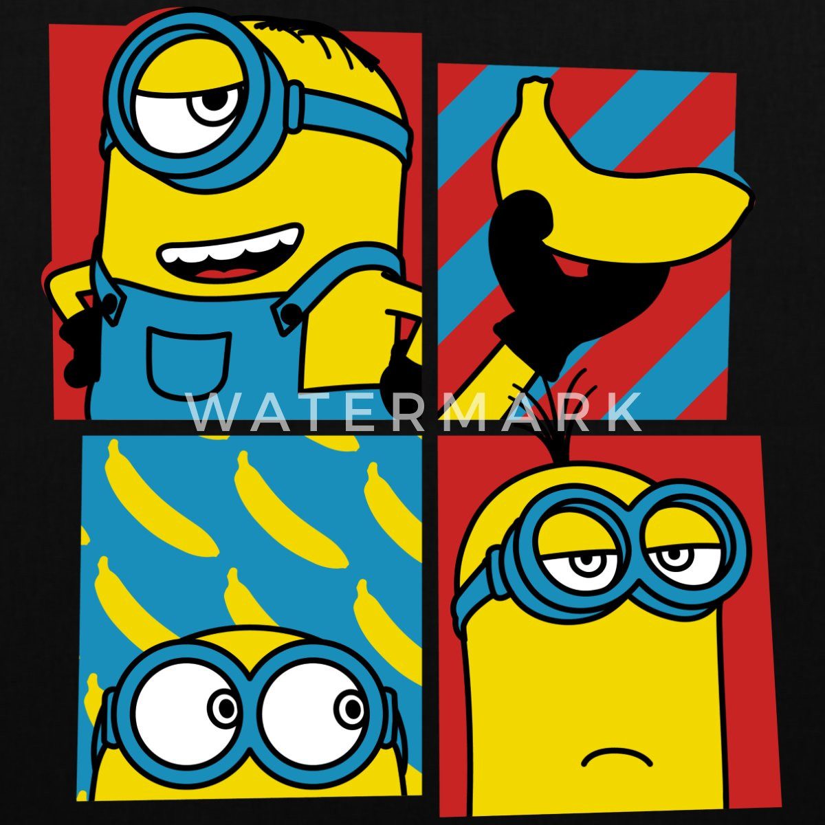 Spreadshirt Henkeltasche Minions Stuart Bob Kevin Humor Despicable Me Stoffbeutel (1-tlg)