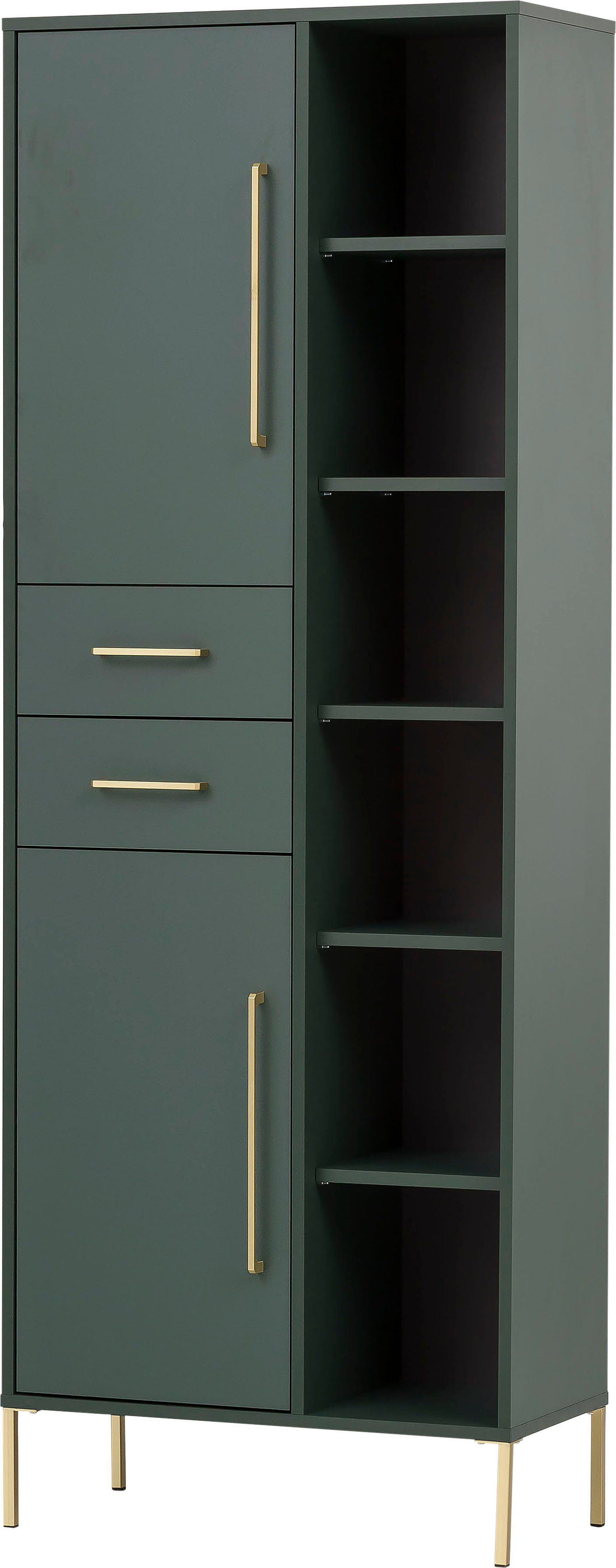 welltime Hochschrank Kent, Hochschrank, Made in Germany, B: 67 cm Solide Verarbeitung - Dieses Produkt ist in Deutschland gefertigt