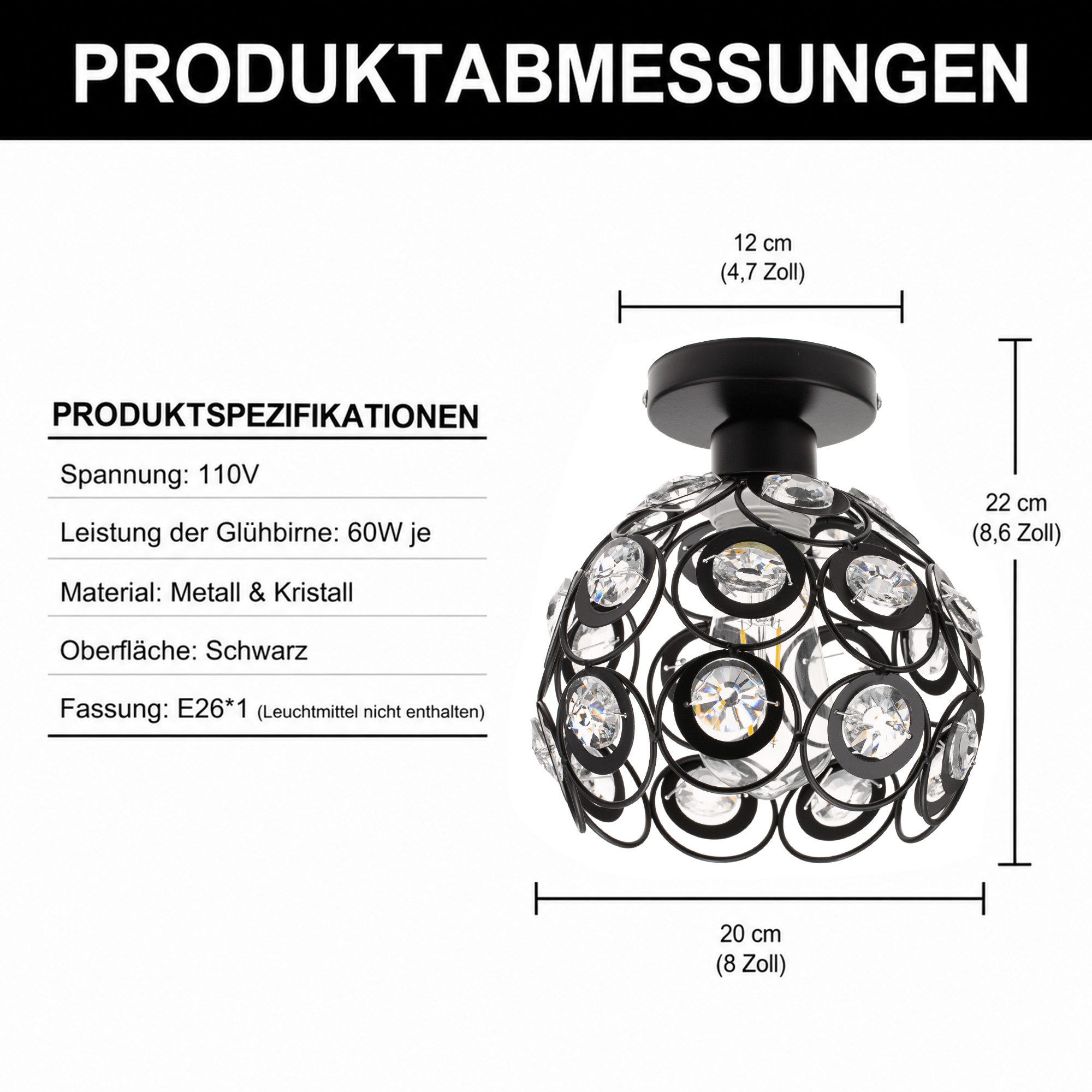 LOHAS-LED LED Deckenleuchte LED Deckenleuchte, Farbtemperatur einstellbar, ohne Leuchtmittel, Tageslichtweiß, Modernes LED Deckenleuchte-Design, LED fest integriert