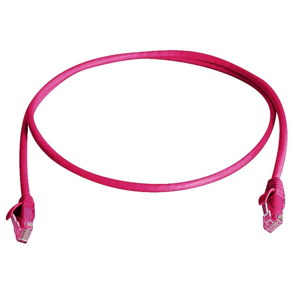Telegärtner Patchkabel U/UTP Cat.6, 2.0m RAL 3017, LSZH 100008319 LAN-Kabel, Flammwidrig, mit Knickschutztülle