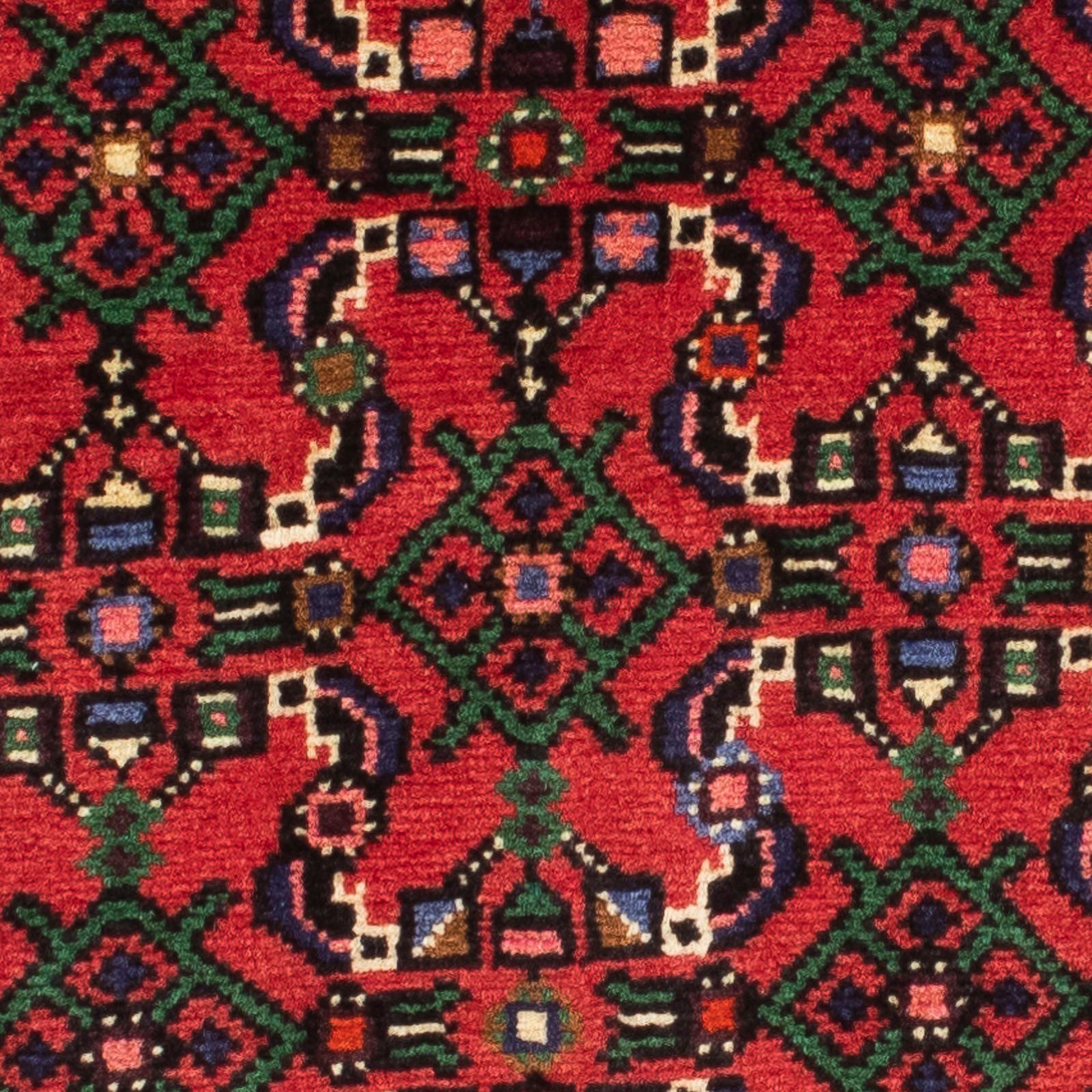 Orientteppich Perser - Handgeknüpft, mm, Wohnzimmer, mit Nomadic 80 Zertifikat x cm dunkelrot, Einzelstück rechteckig, - - morgenland, Höhe: 200 10