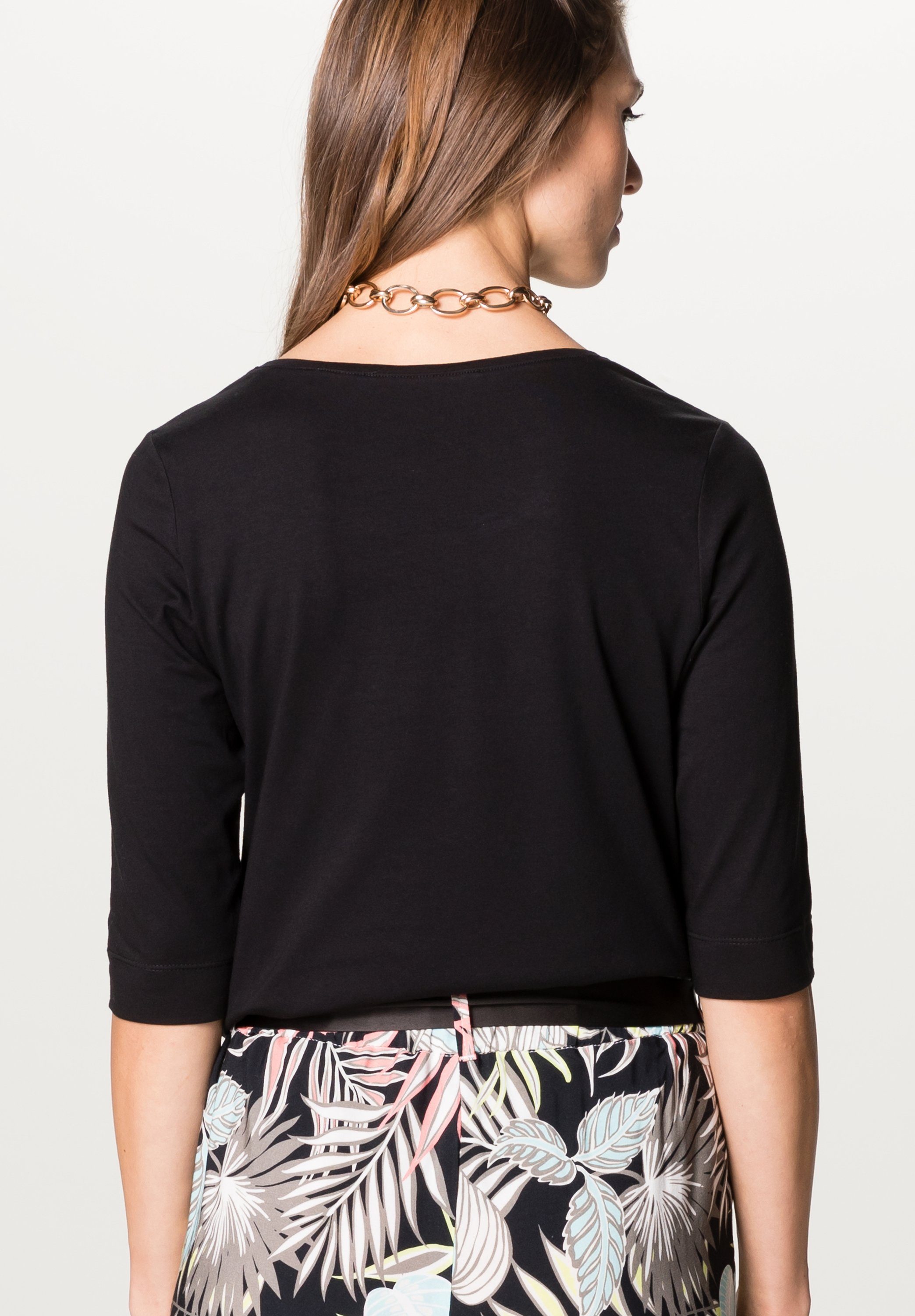 bianca Kurzarmshirt DIELLA im cleanen Look mit verlängertem Halbarm