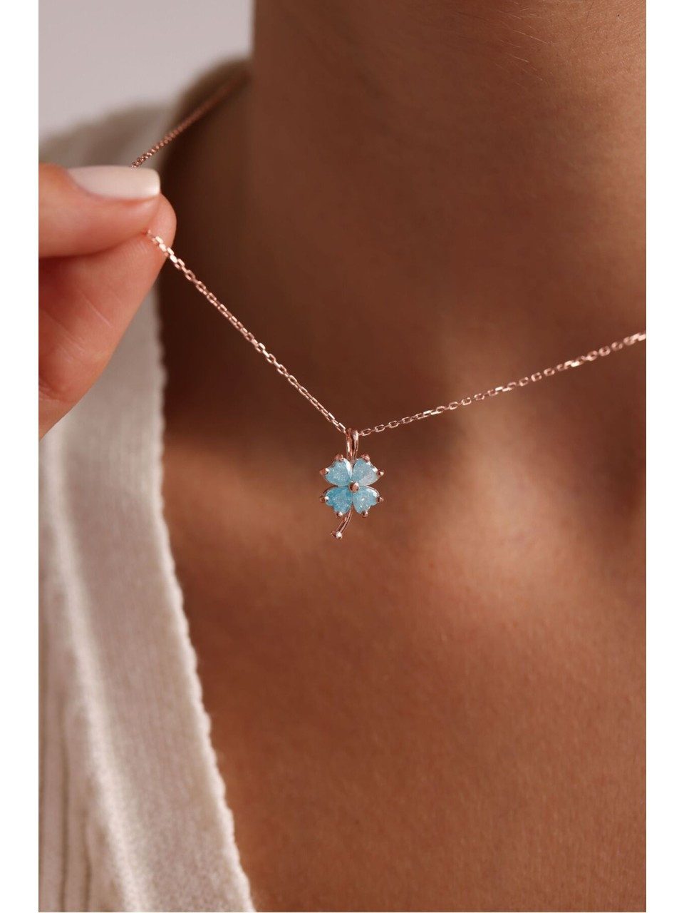 Nisan Kette und Anhänger Set, 925er Sterlingsilber Halskette – Vierblättrig günstig online kaufen