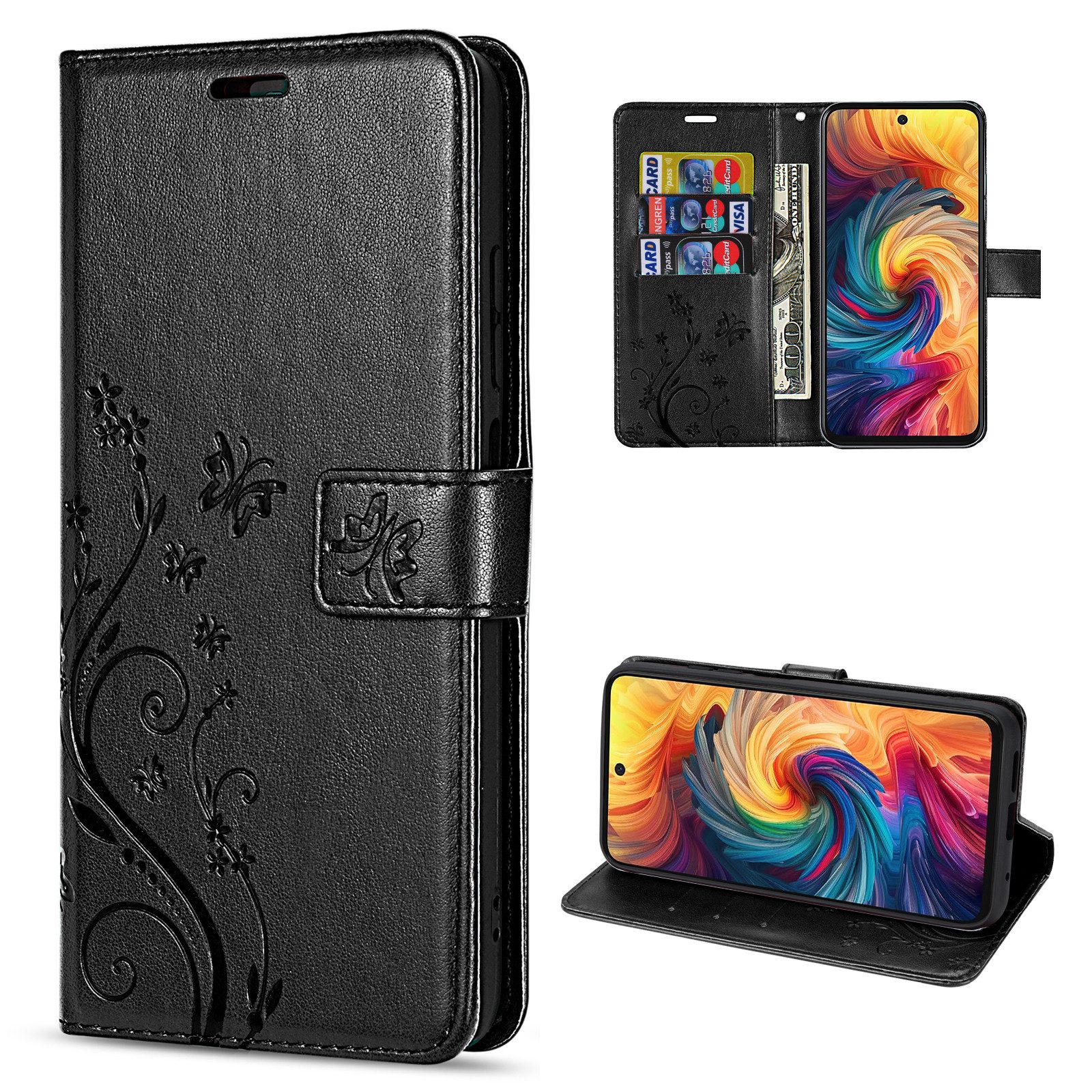 betterfon Handyhülle Handytasche für ZTE Blade V70 Klapphülle mit Kartenfächern, Bookstyle-Hülle mit Magnetverschluss, Smartstand & Kunstleder