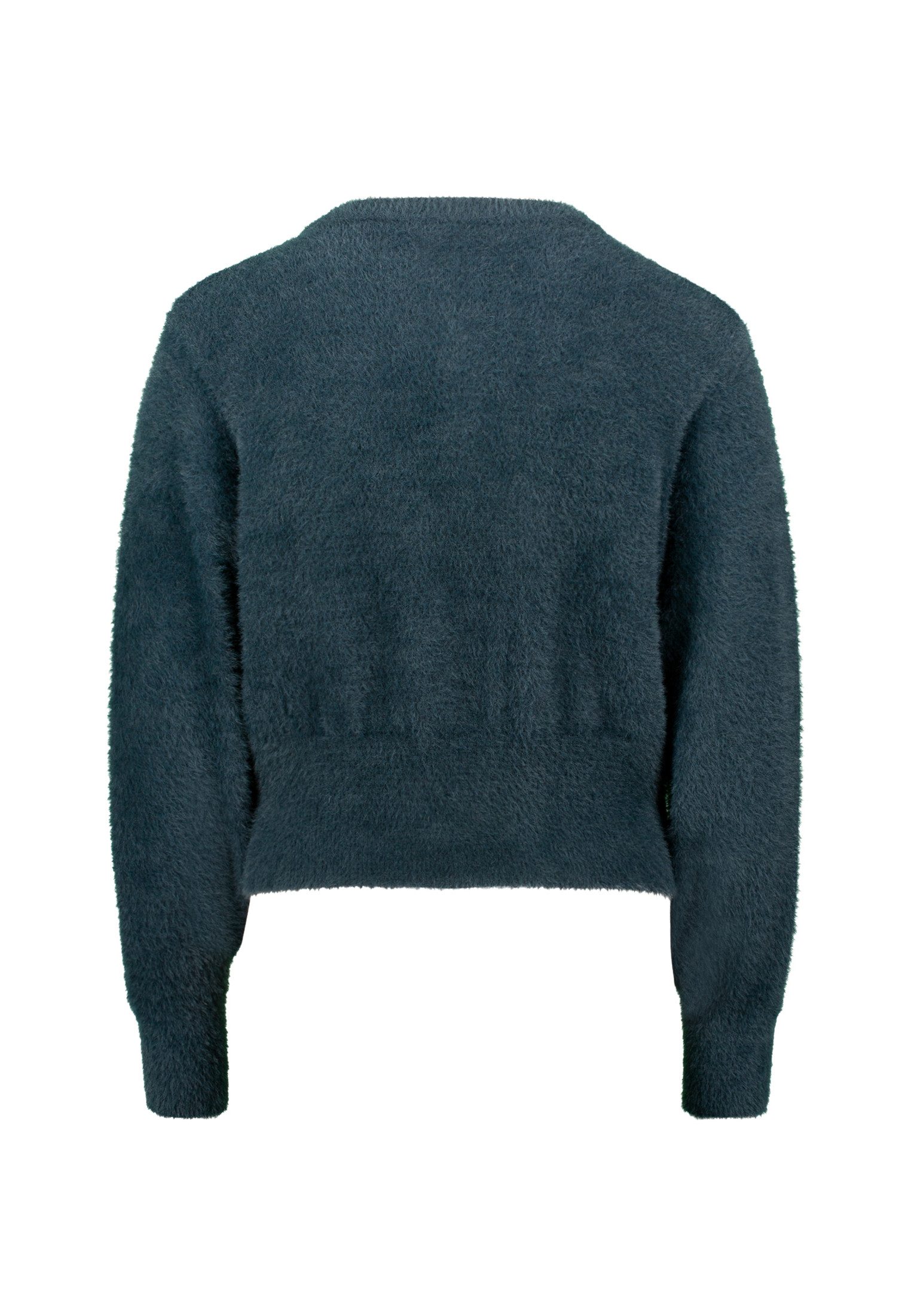 Zero Strickjacke Damen mit Blumenknöpfen (1-tlg) Knopfleiste
