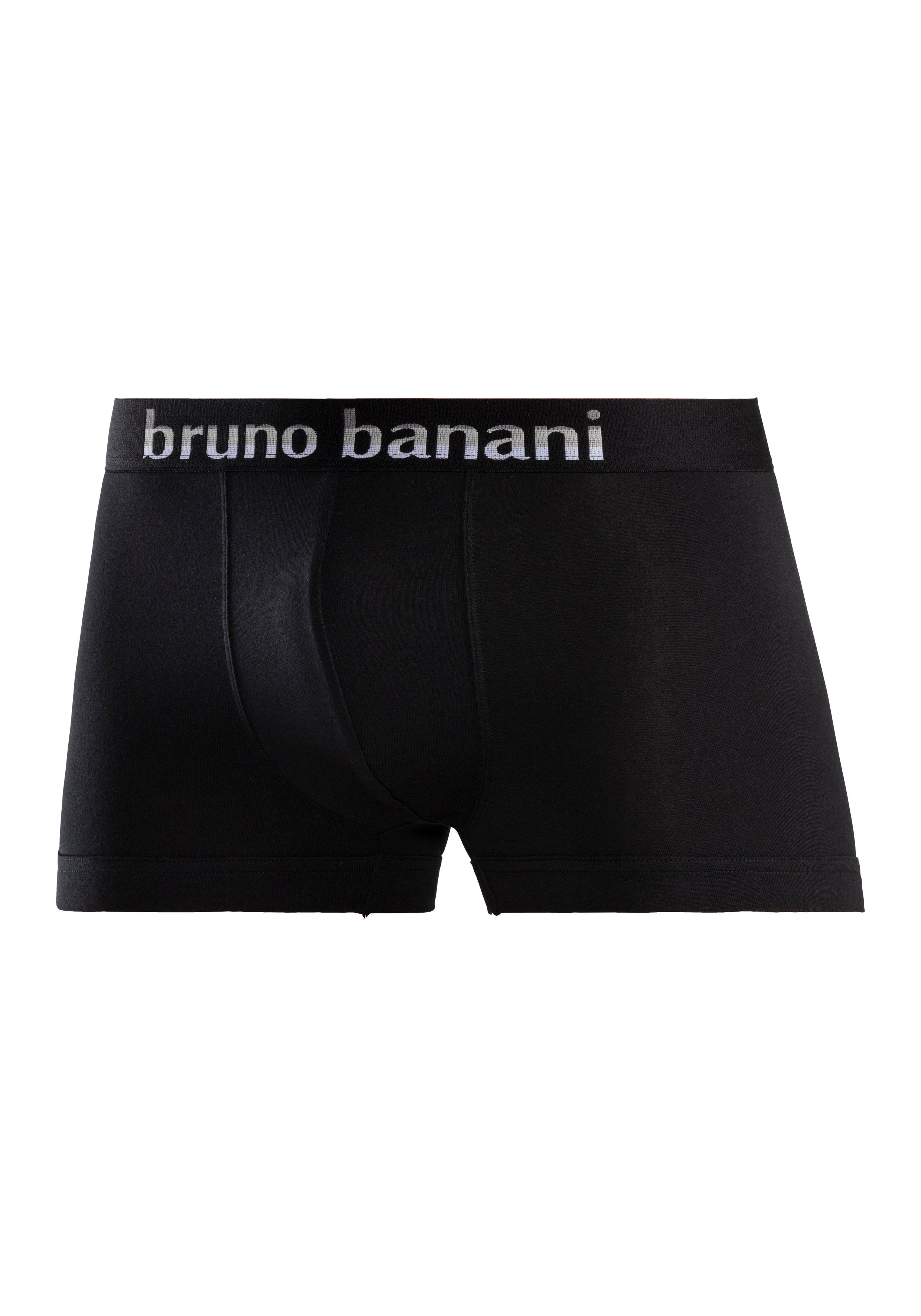 Boxer schwarz 5-St) Logo Streifen Banani pink, Bruno Webbund gelb, mint, blau, mit (Packung,