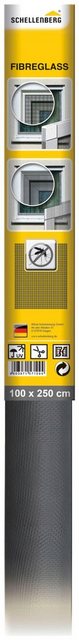 SCHELLENBERG Fliegengitter-Gewebe aus Fiberglas, Insektenschutz Rolle für Fenster und Tür, 100 x 250 cm, 57109
