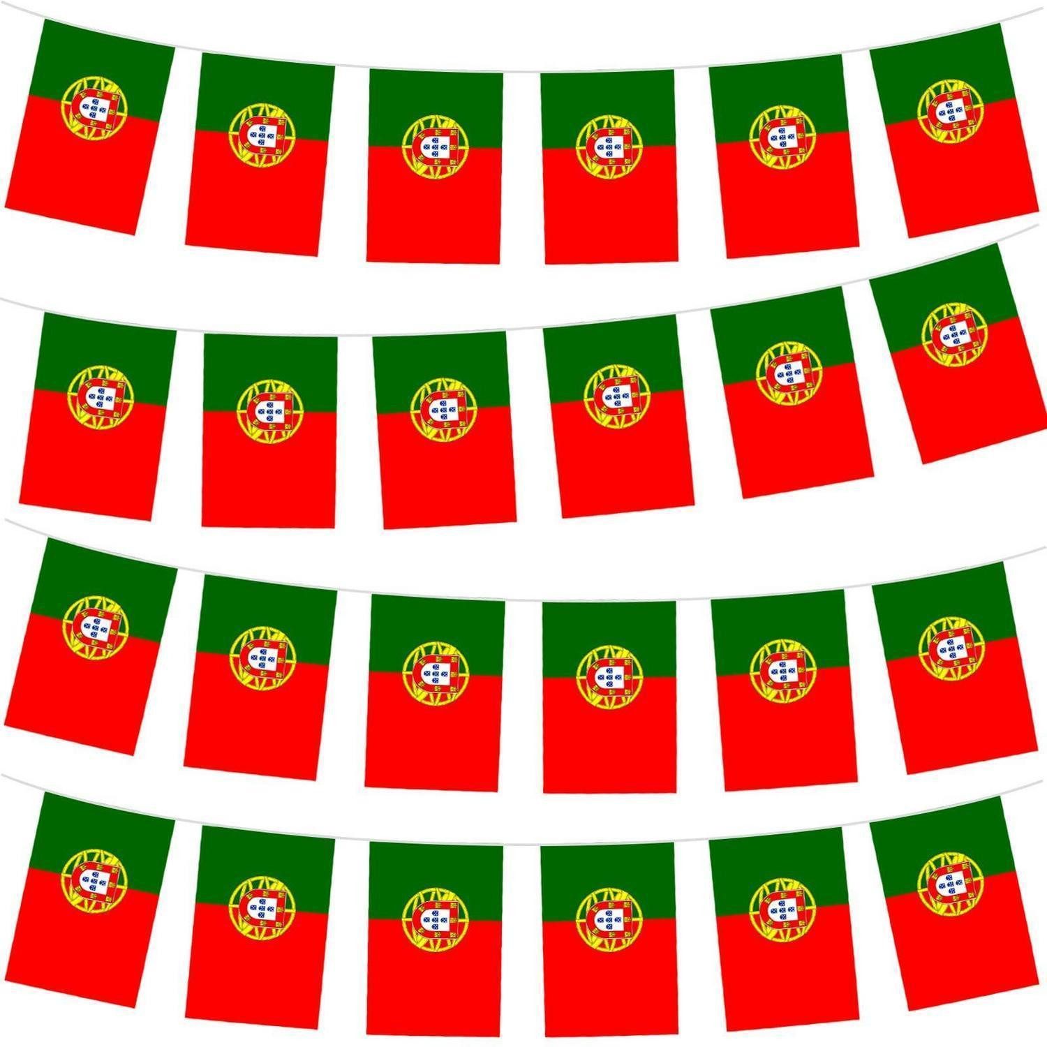 LuxusKollektion Flagge Flaggenkette Portugal 10m 30 Flaggen