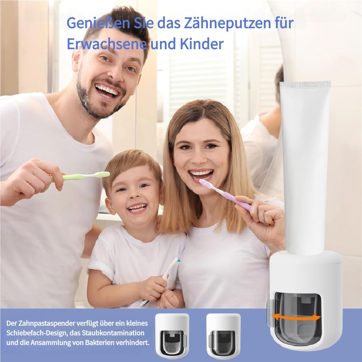 Auledio Zahnbürstenhalter Automatischem Zahnpastaspender, Mit Deckel, günstig online kaufen