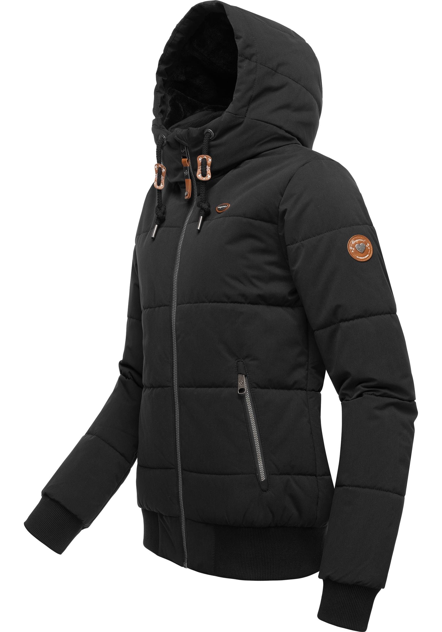 Ragwear Steppjacke "Nuggys Solid", mit Kapuze, stylische und taillierte Win günstig online kaufen