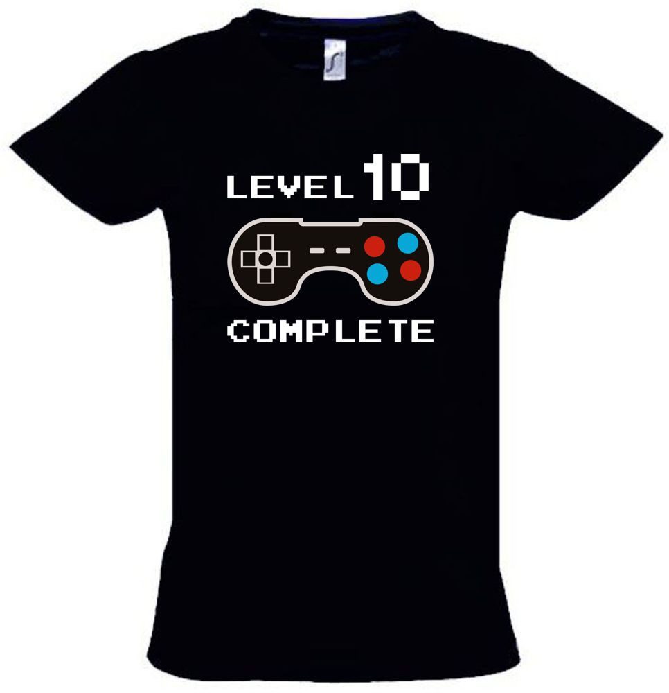 coole-fun-t-shirts Hoodie Level 10 Kinder Sweatshirt Pullover Kapuze 10 Jahre Geburtstag