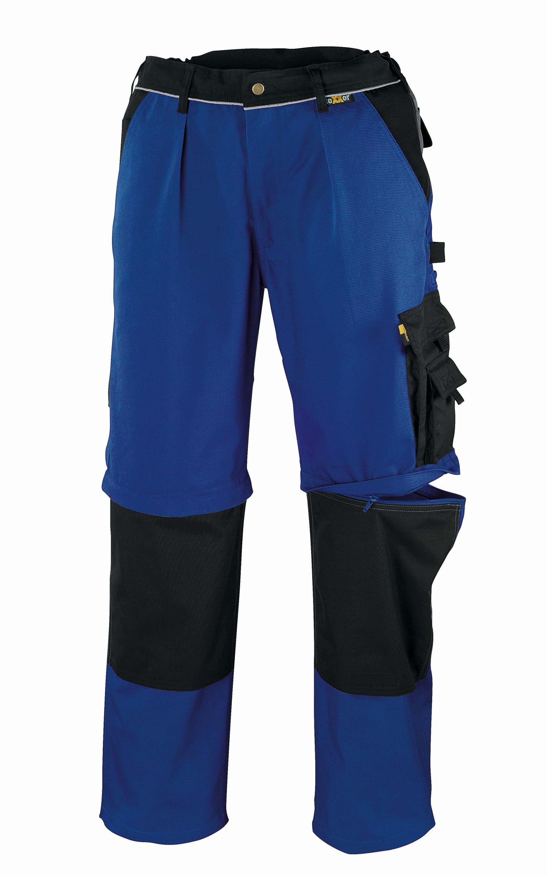 TRIZERATOP Arbeitshose Canvas (320 g/m) 2-in-1 Bundhose TOBAGO kornblau/schwarz Größe 54 (1-tlg)