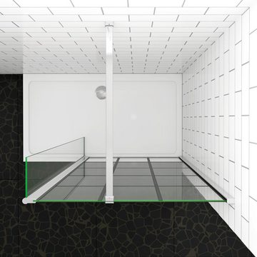 duschspa Duschwand Walk in Dusche 8mm ESG Duschkabine Duschwand Trennwand, Einscheibensicherheitsglas, Sicherheitsglas, (Set), Glas, Nano Glas