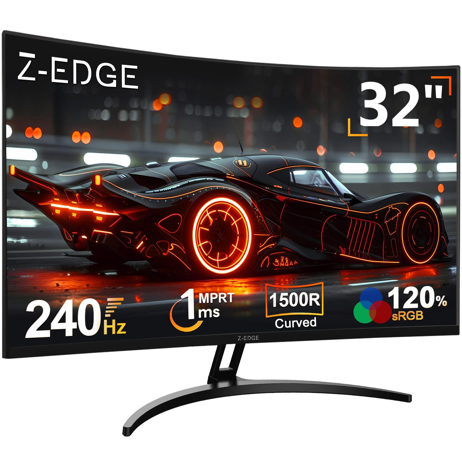 Z-EDGE LED Curved-Gaming-Monitor (81 cm/32 ", FHD 1920x1080 px, FHD, 1 ms Reaktionszeit, 240 Hz, LCD)