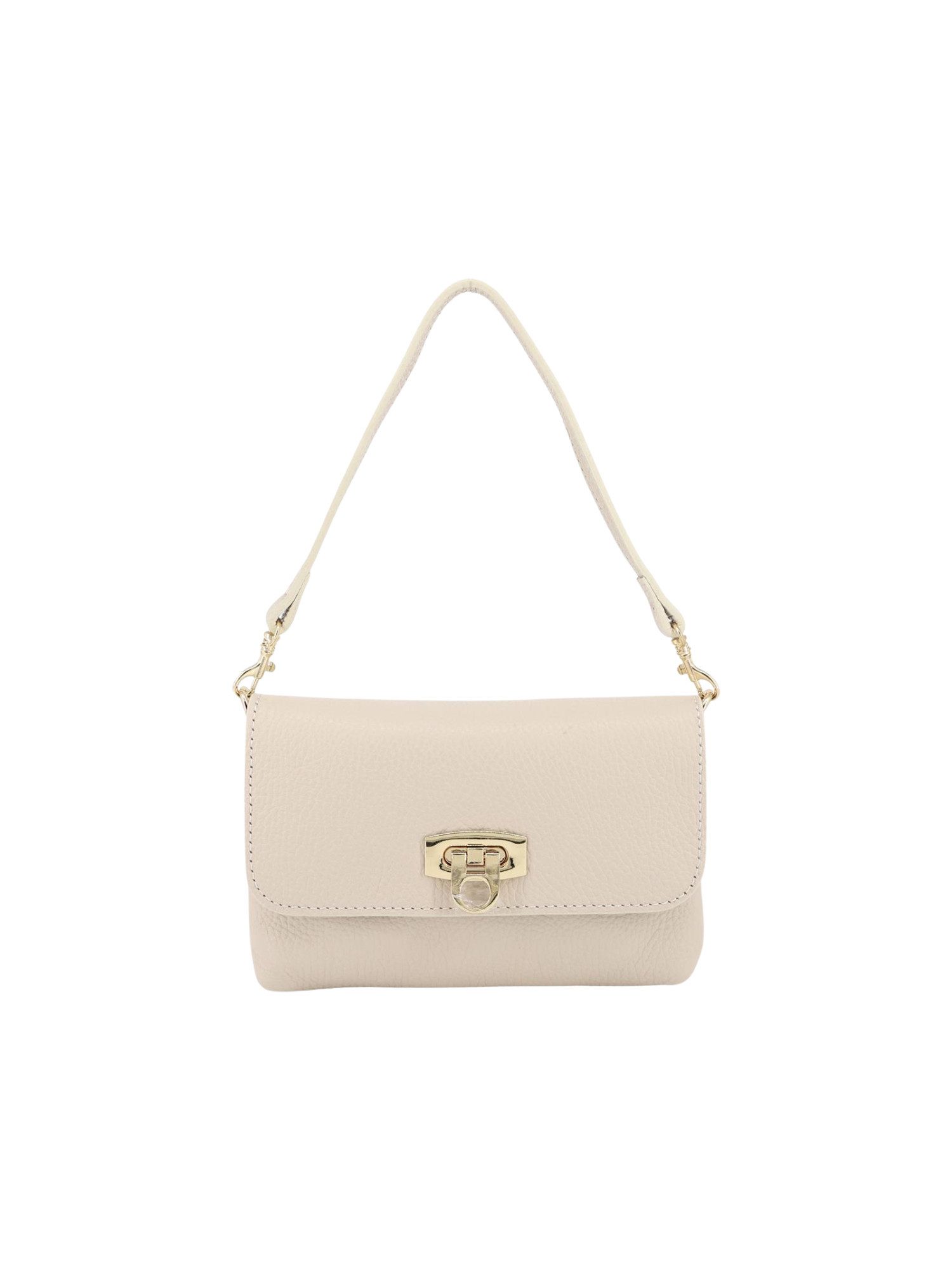 BRISE TASCHE Schultertasche Kleine Schultertasche, Handtasche Leder und Wildleder, Wildleder, Abnehmbare Kette, Goldfarbener Verschluss