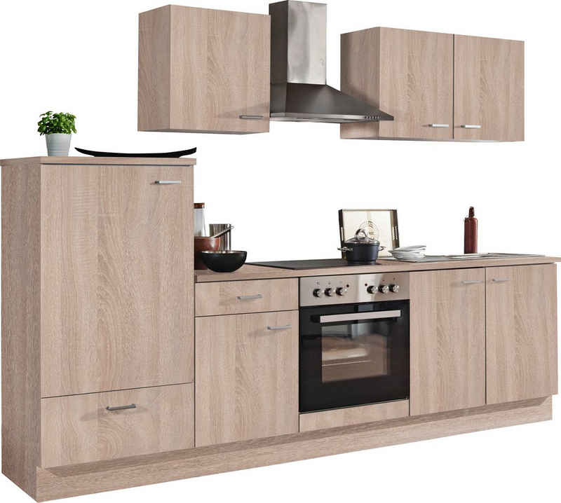 Menke Küchen Küchenzeile »Classic«, Küchenzeile mit E-Geräten, Breite 270 cm