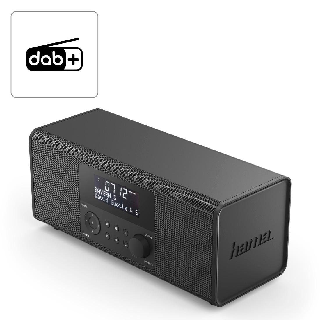 Hama Digital Radio, DAB Radiowecker, FM/Stereo/6W DR1400 Digitalradio (DAB),  LC-Display, automat. Uhrzeitabgleichung, Kopfhöreranschluss | Digitalradios (DAB+)