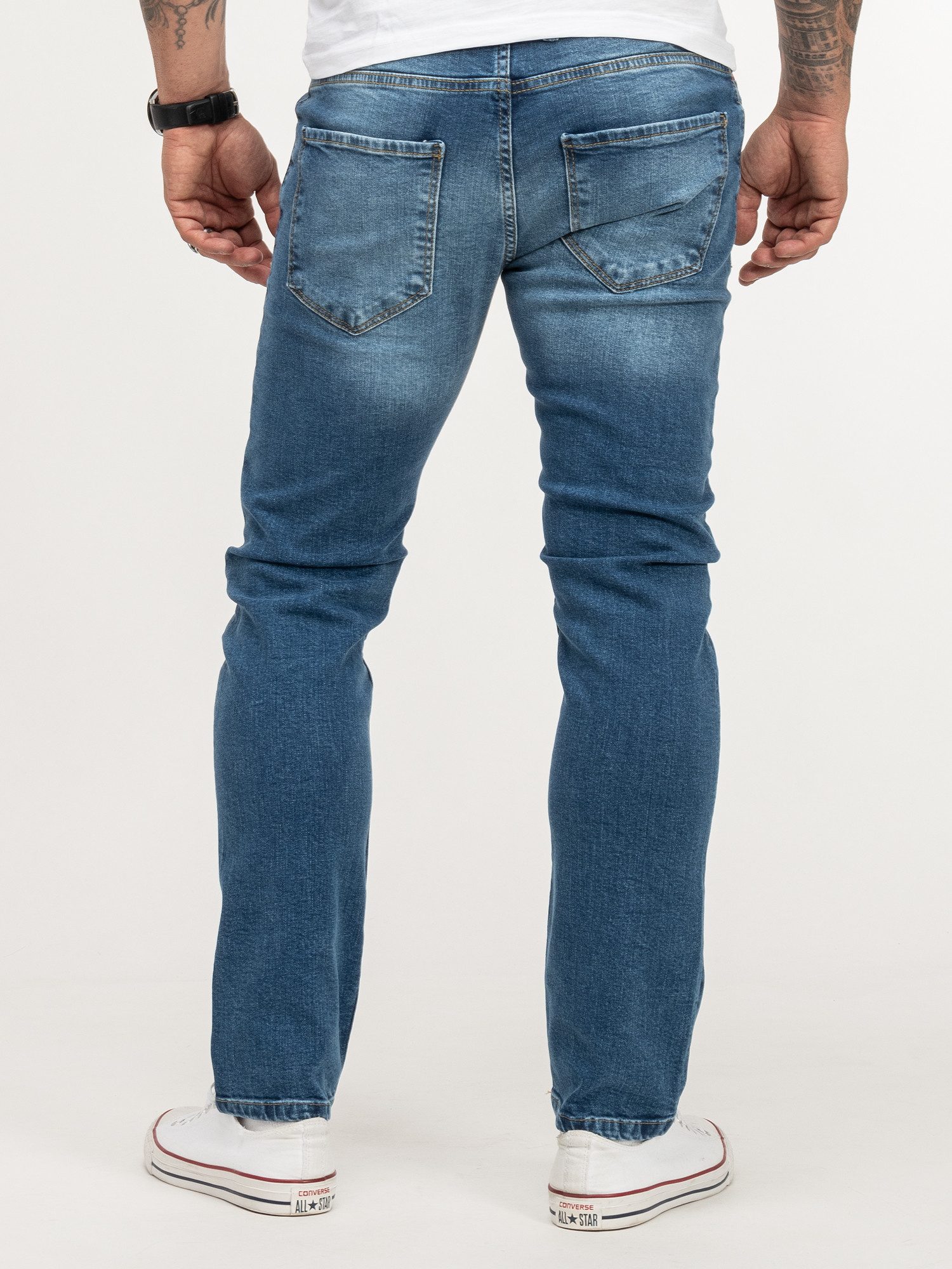 Lorenzo Loren Regular-fit-Jeans Herren Jeans Stretch LL-4002 – Bild 3 von 5