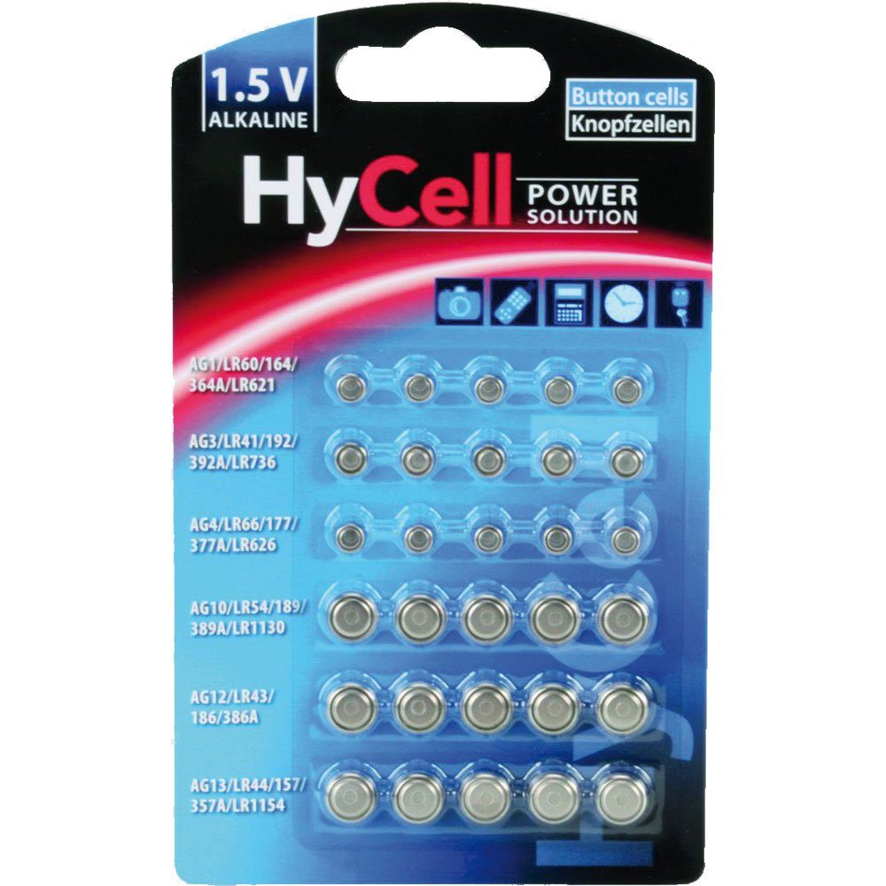 HyCell HyCell Knopfzellen-Set 1,5 V Batterie