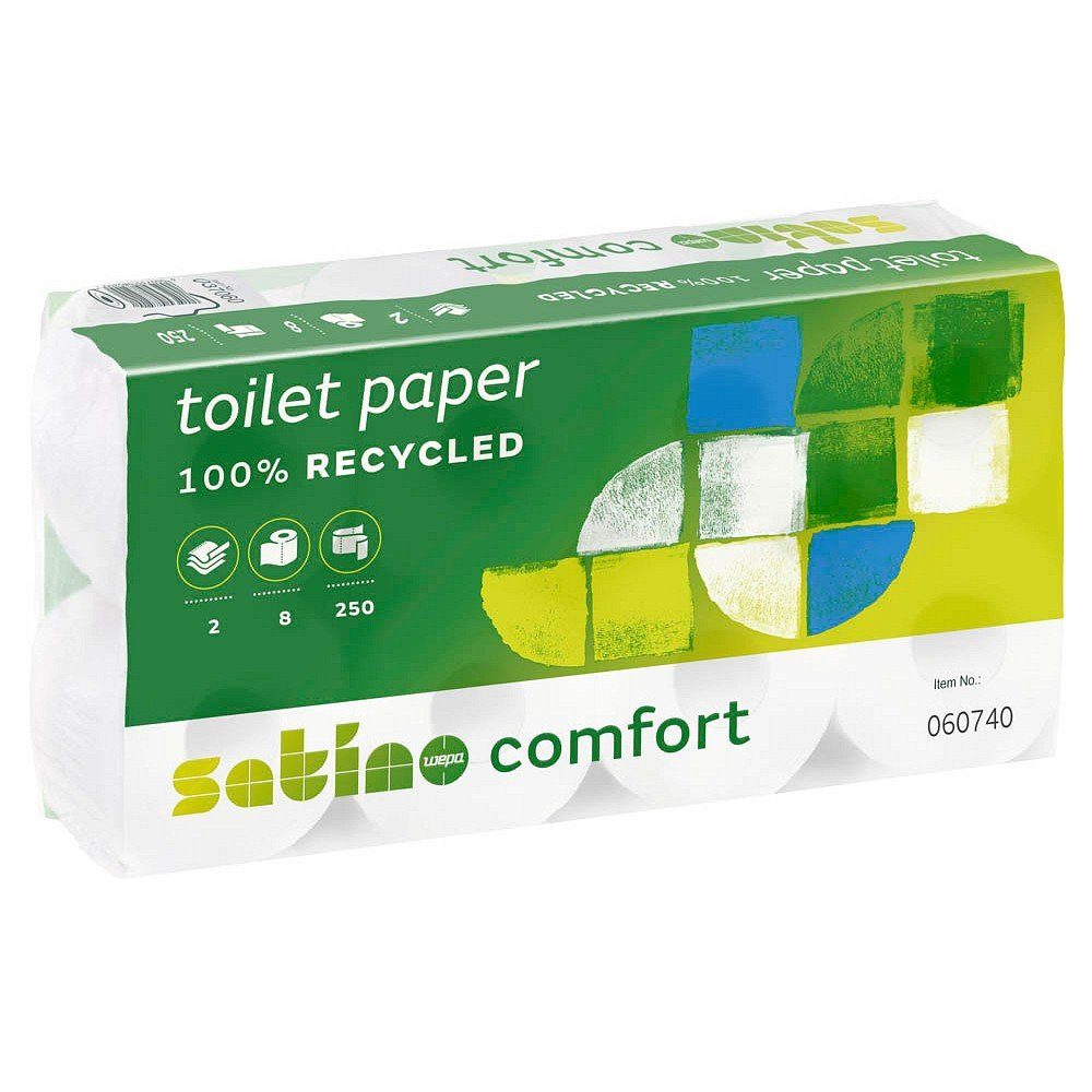 Satino comfort Toilettenpapier Satino by wepa Toilettenpapier comfort 2-lagig - 64 Rollen á 250 Blatt