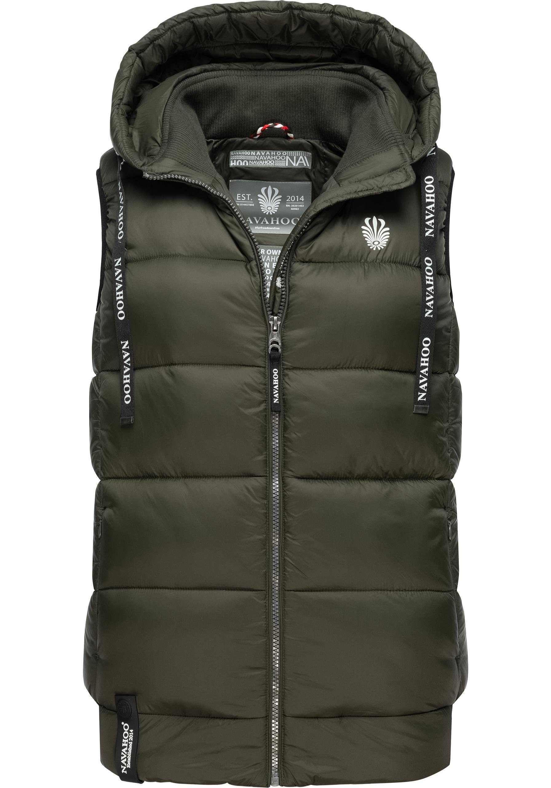 Navahoo Steppweste "Kassidy" stylische ärmellose Damen Weste mit Kapuze günstig online kaufen