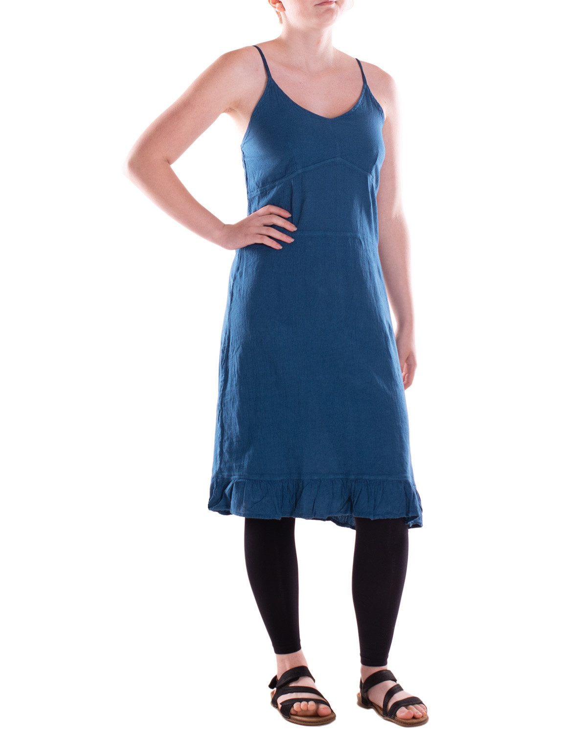 Vishes Sommerkleid Damen knielanges Kleid Baumwolle günstig online kaufen