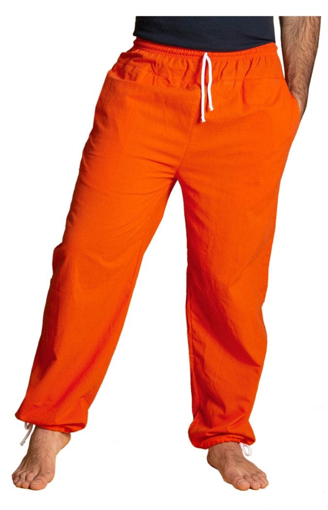 PANASIAM Stoffhose Sommerhose aus Baumwolle - blickdicht - leichte Freizeithose - Unisex Baumwollhose Damen & Herren - Schlupfhose f. Alltag Urlaub Homeoffice