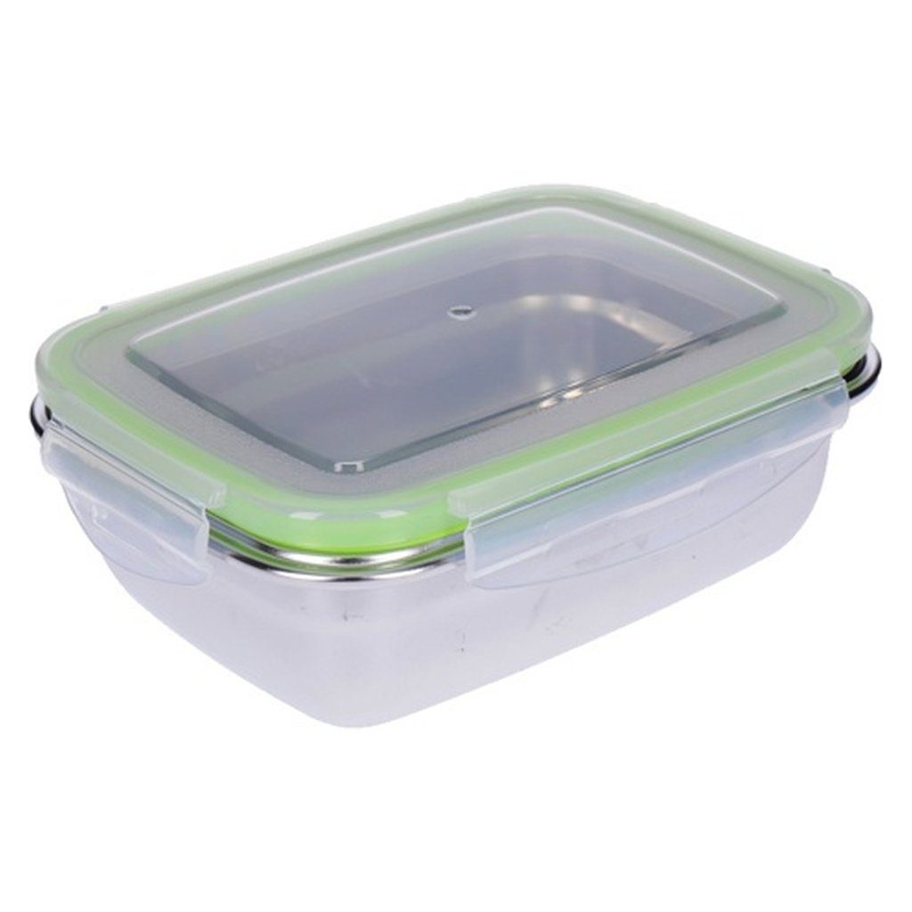 Lunchbox mit TP 3er Lunchbox Deck aus Edelstahl 18/10 Frischhaltedosen, Set Klick-