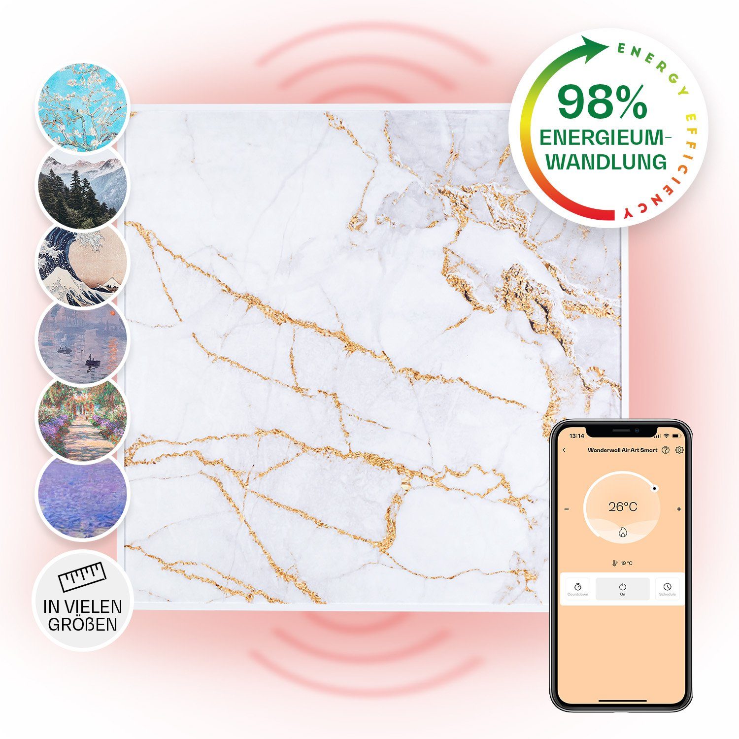 Klarstein Heizkörper Wonderwall Air Art Smart, elektrische Infrarot Wandhei günstig online kaufen