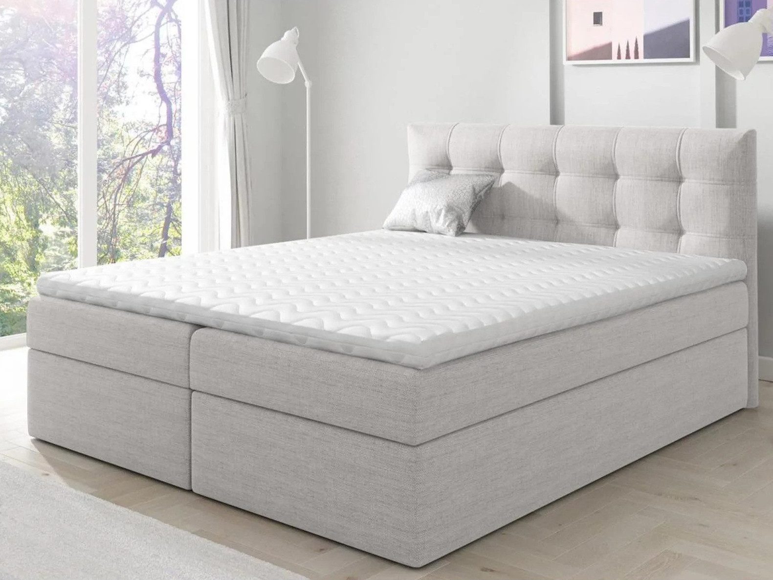 Beautysofa Boxspringbett TOPIQ mit Bettkasten (Bett für Schlafzimmer), mit günstig online kaufen