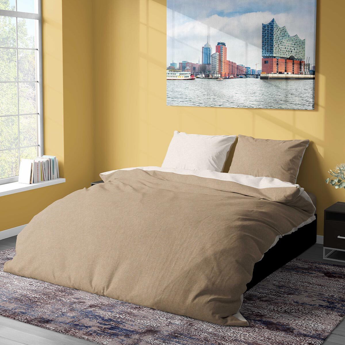 TRAUMSCHLAF Bettwäsche Melangebiber, Biber, 3 teilig, moderner Wende-Look f günstig online kaufen