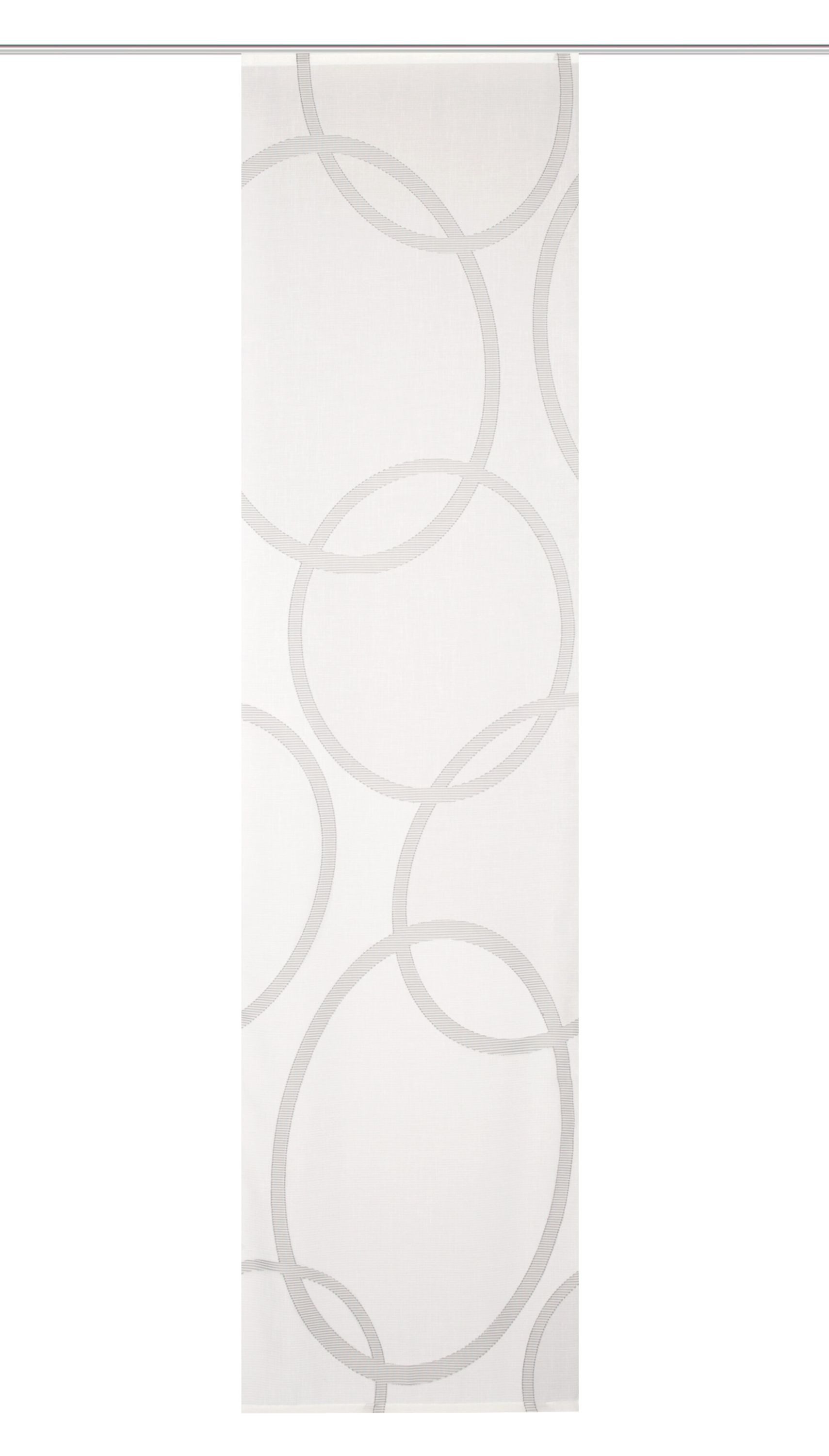 Schiebegardine 84990 Transparente Schiebegardine PINALO, Größe 245x60, Kreismotiv