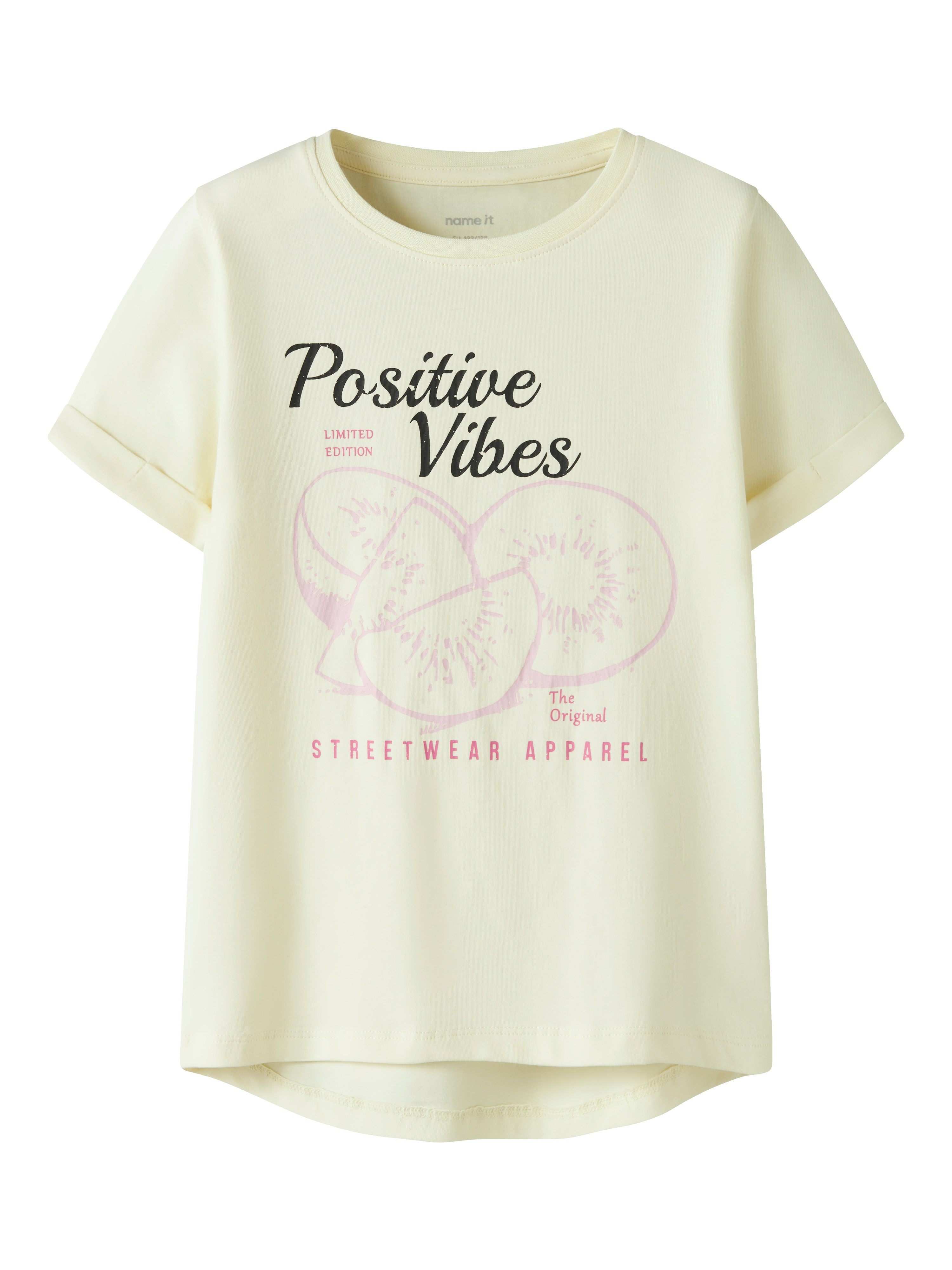 Name It T-Shirt NKFVIX SS TOP Baumwollmischung, normal geschnitten