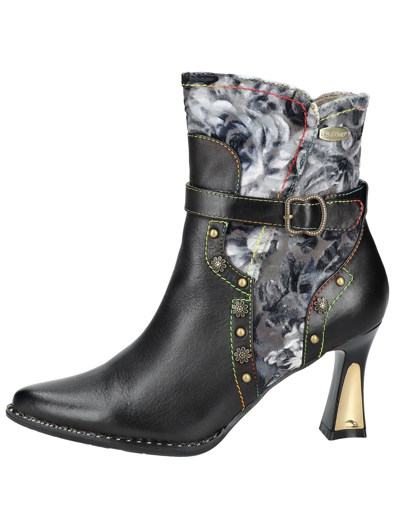 LAURA VITA Stiefelette Leder/Textil . High-Heel-Stiefelette günstig online kaufen