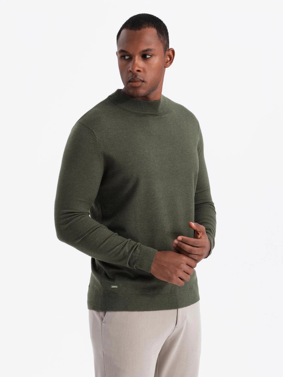 OMBRE Rollkragenpullover Herren Strickhalbkragenpullover mit Viskose günstig online kaufen