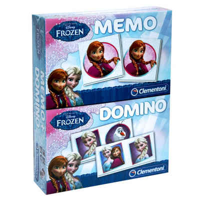 Disney Frozen Spiel, Memory 2 in 1 Memo & Domino Spiel kompakt Disney Frozen Eiskönigin
