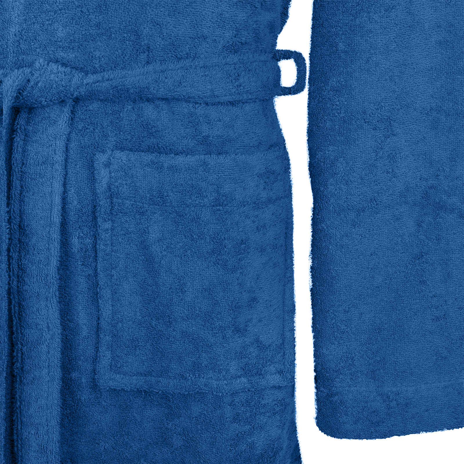 vidaXL Bademantel Bademantel KINN Blau XXL Baumwolle, Baumwolle