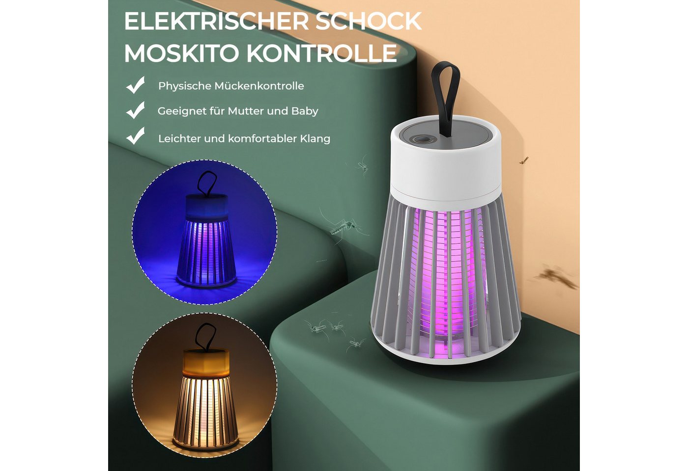 Thumbnail - BlingBin Insektenvernichter Elektrisch Mückenvernichter Lampe, Fliegenfalle Mückenlampe, Mückenfalle Fruchtfliegenfalle ...