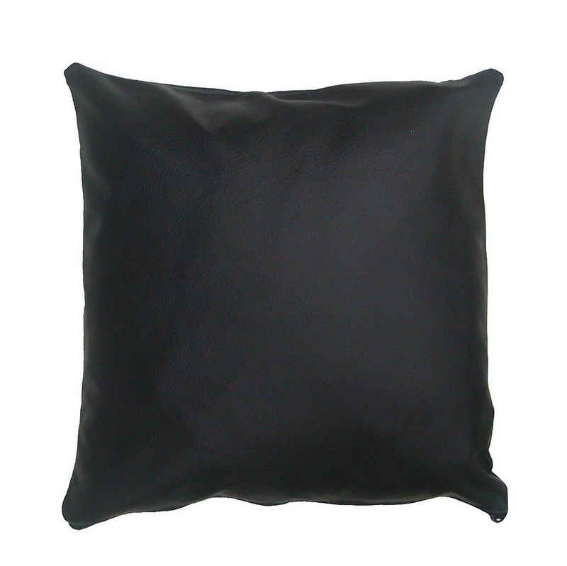 Kissenhüllen weiche und dekorative Leder Kissenhülle schwarz Echtleder ca. 45x45, Ensuite