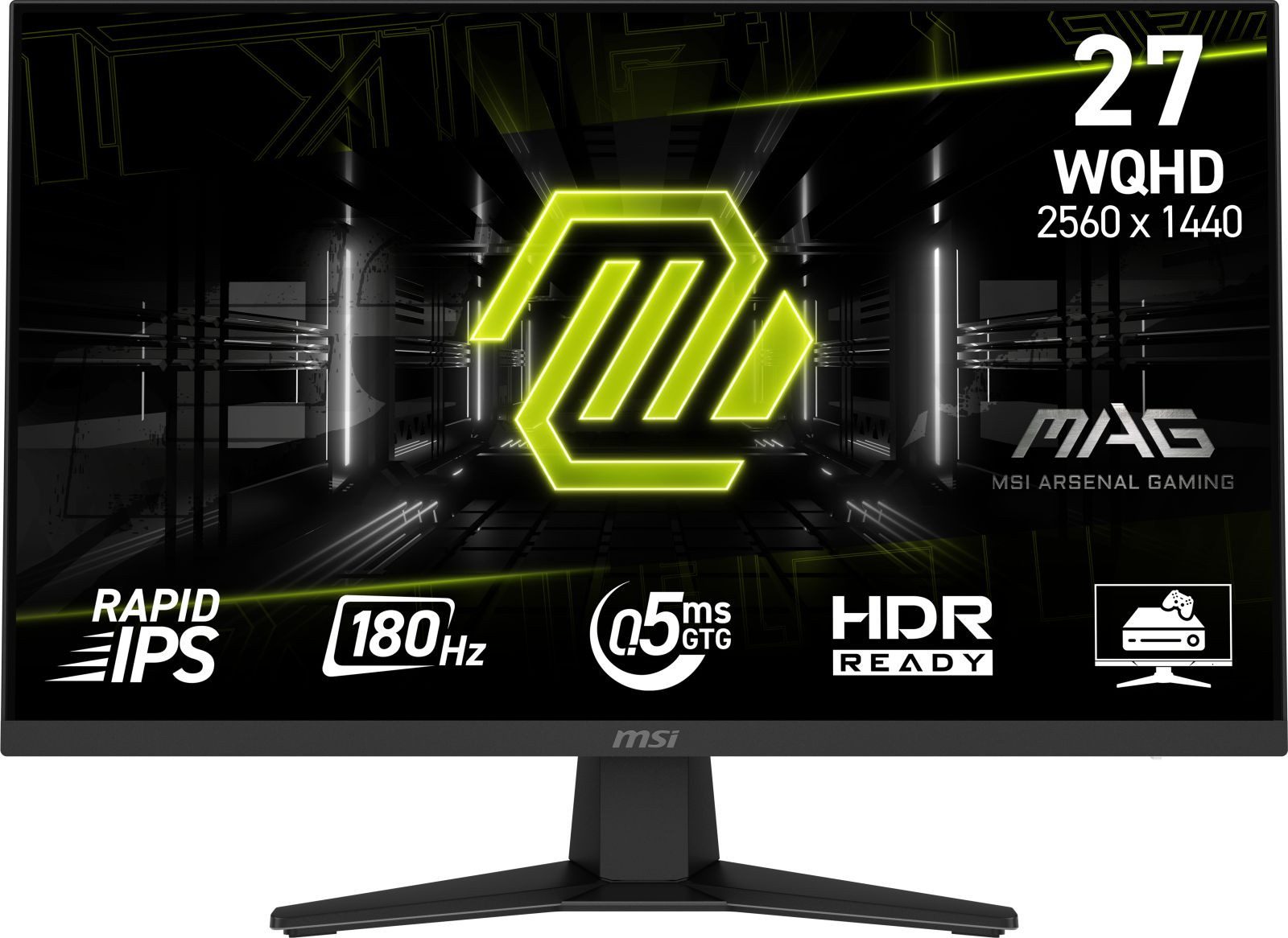 MSI MAG 274QFDE TFT-Monitor (2560 x 1440 px, Wide Quad HD, 0,5 ms Reaktionszeit, 180 Hz, Rapid IPS, Kopfhörerbuchse)